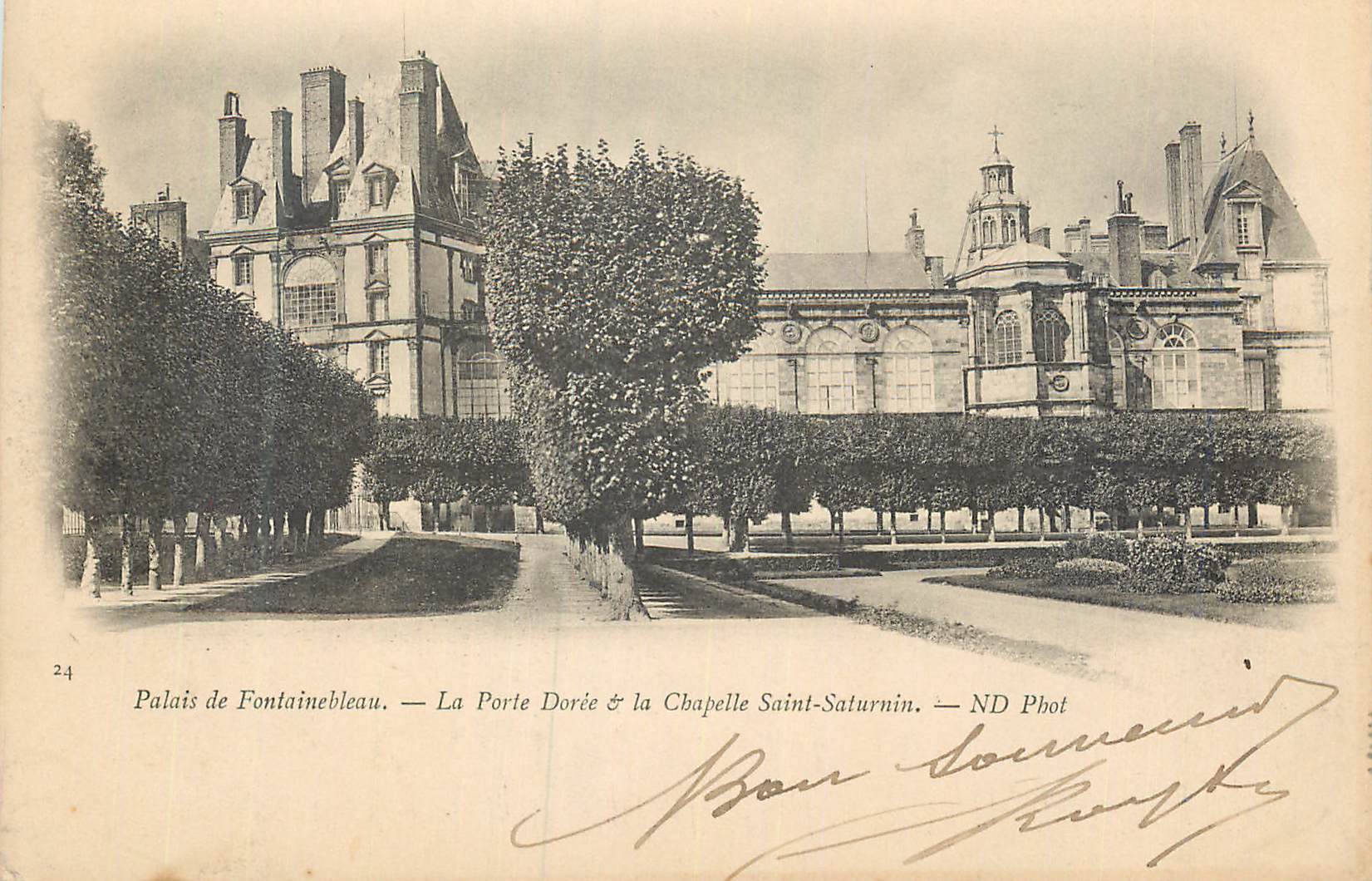 Palais de Fontainebleau — La Porte Dorée & la Chapelle Saint-Saturnin — ND Phot