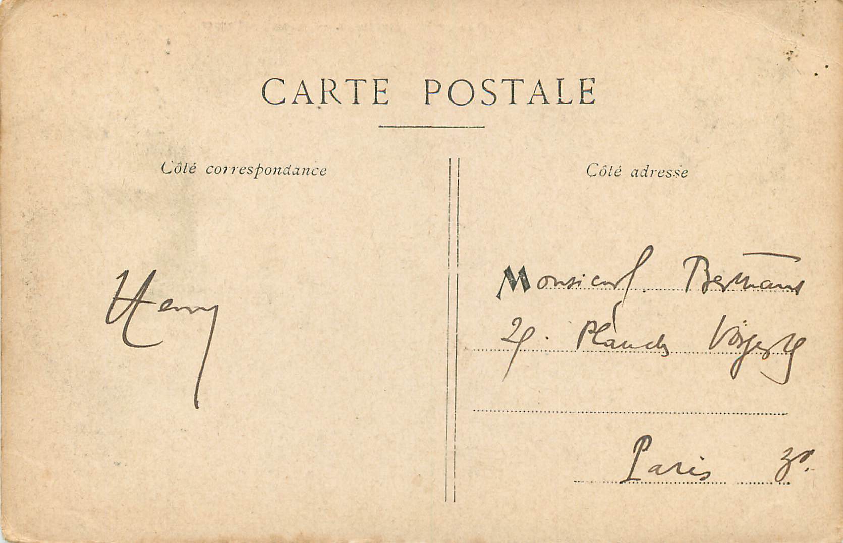 Château de Fontainebleau — Etang des Carpes — éditeur inconnu, n° de série non visible — Reverso