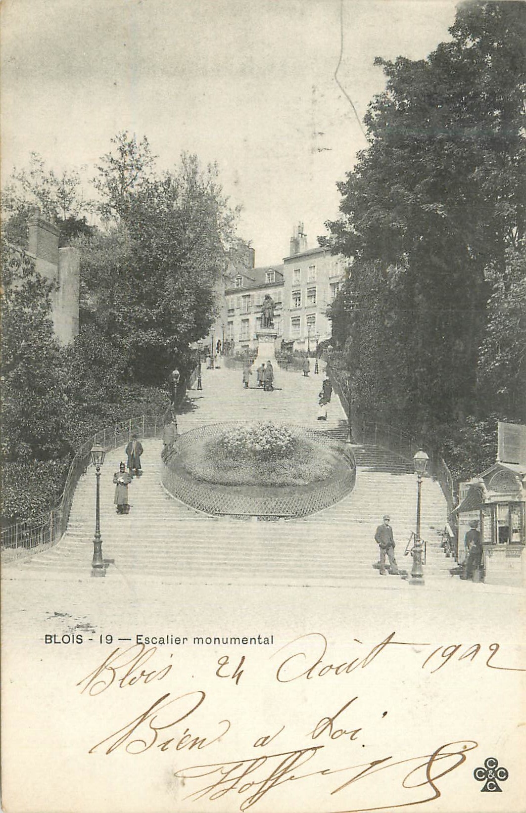 CPA Blois Escalier Monumental (carte 1900)
