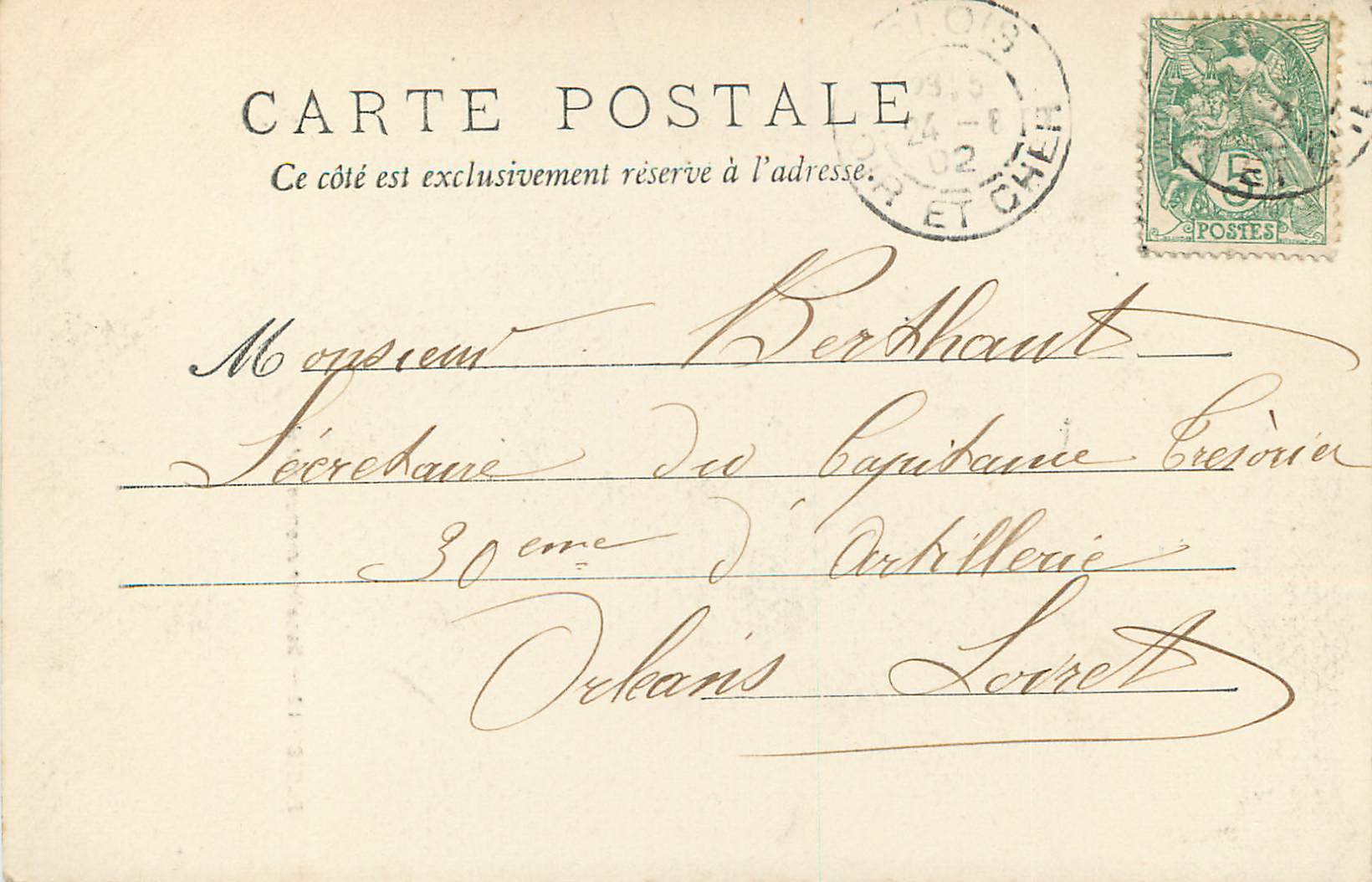 CPA Blois Escalier Monumental (carte 1900) — Verso
