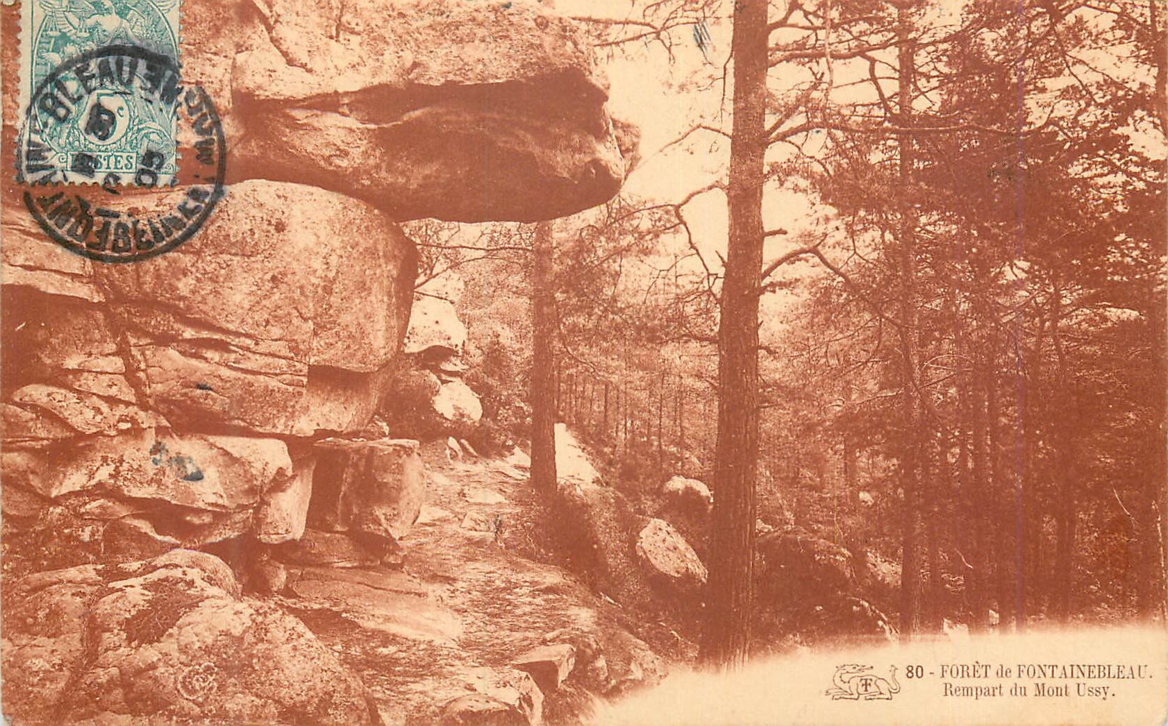 Rampart of Mont Ussy — Forest of Fontainebleau — Publisher F. 80