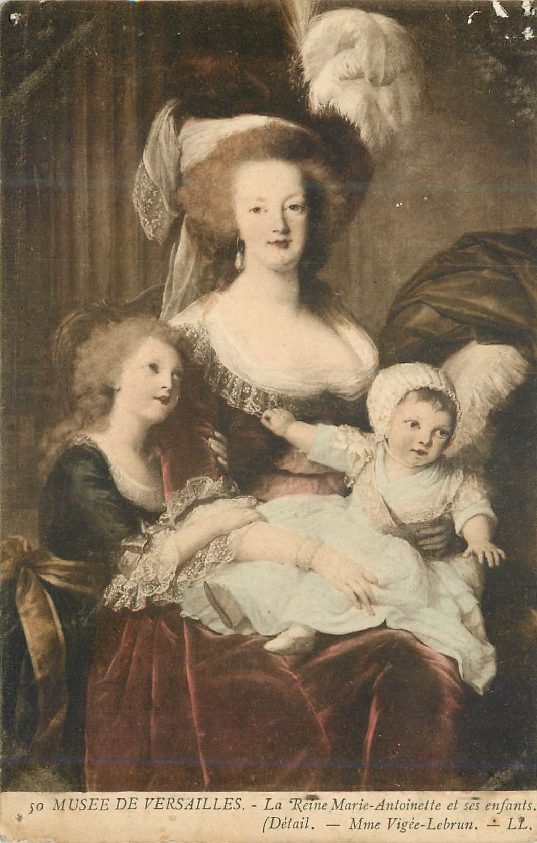 CPA Musee de Versailles La Reine Marie Antoinette et ses Enfants (Detail Mme Vigee Lebrun)