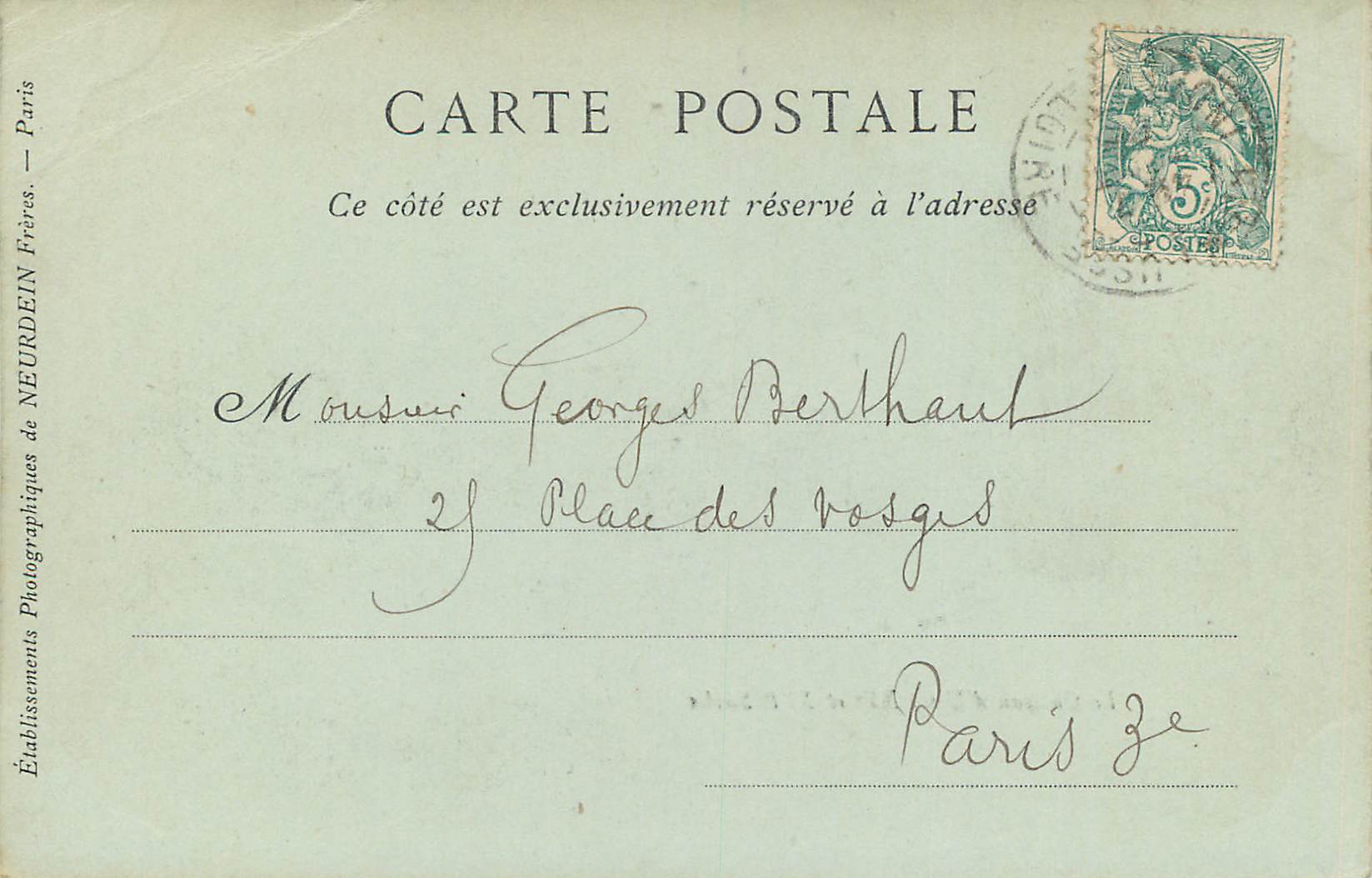 CPA Chateau d'Usse XVe et XVIe Siecles (carte 1900) — Rückseite