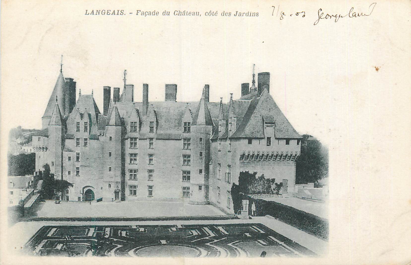 Langeais — Façade du Château, côté des Jardins — Georges Lant