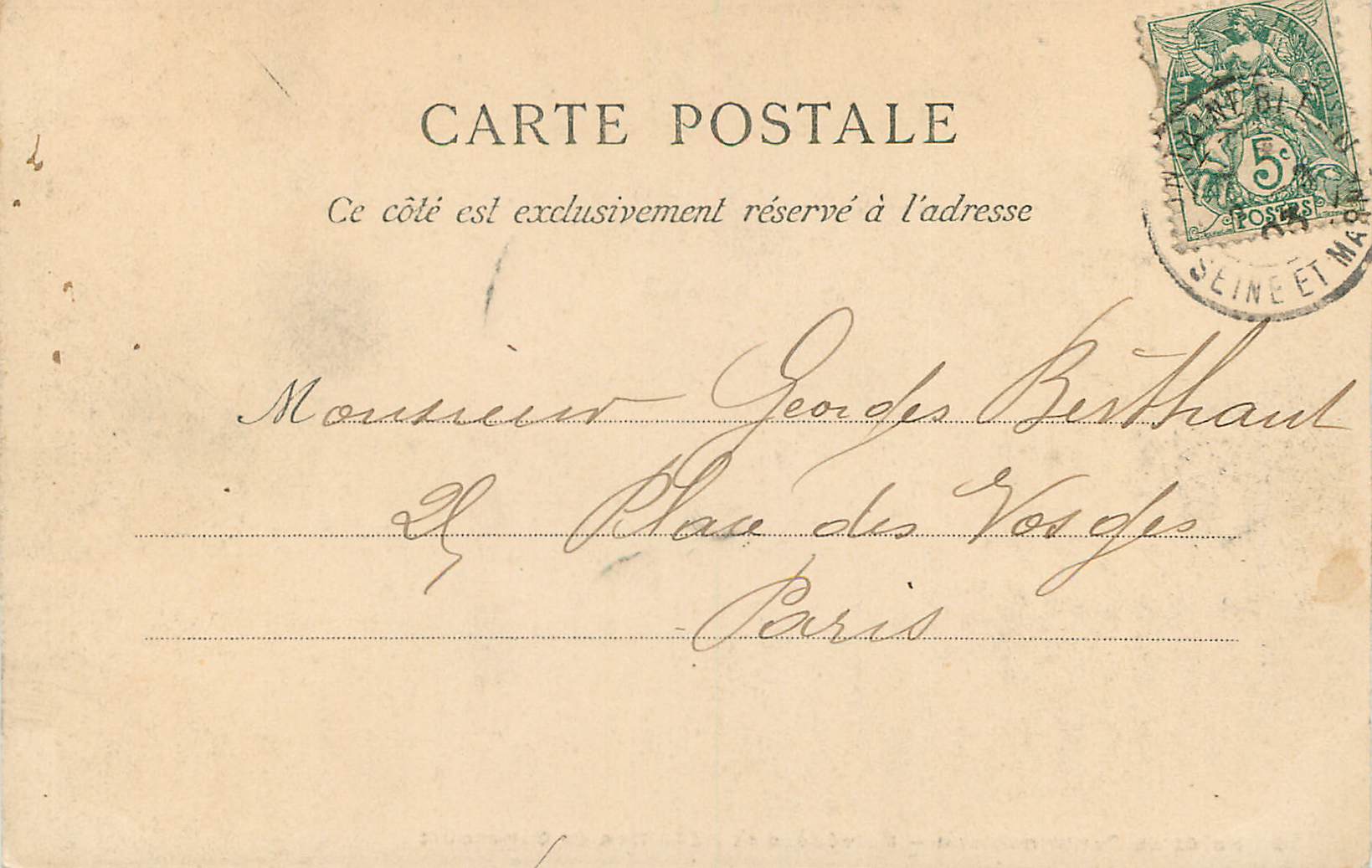 Forêt de Fontainebleau — Belvédère et Médailion de Denecourt — Éditeur non visible, n° 10 — Reverso