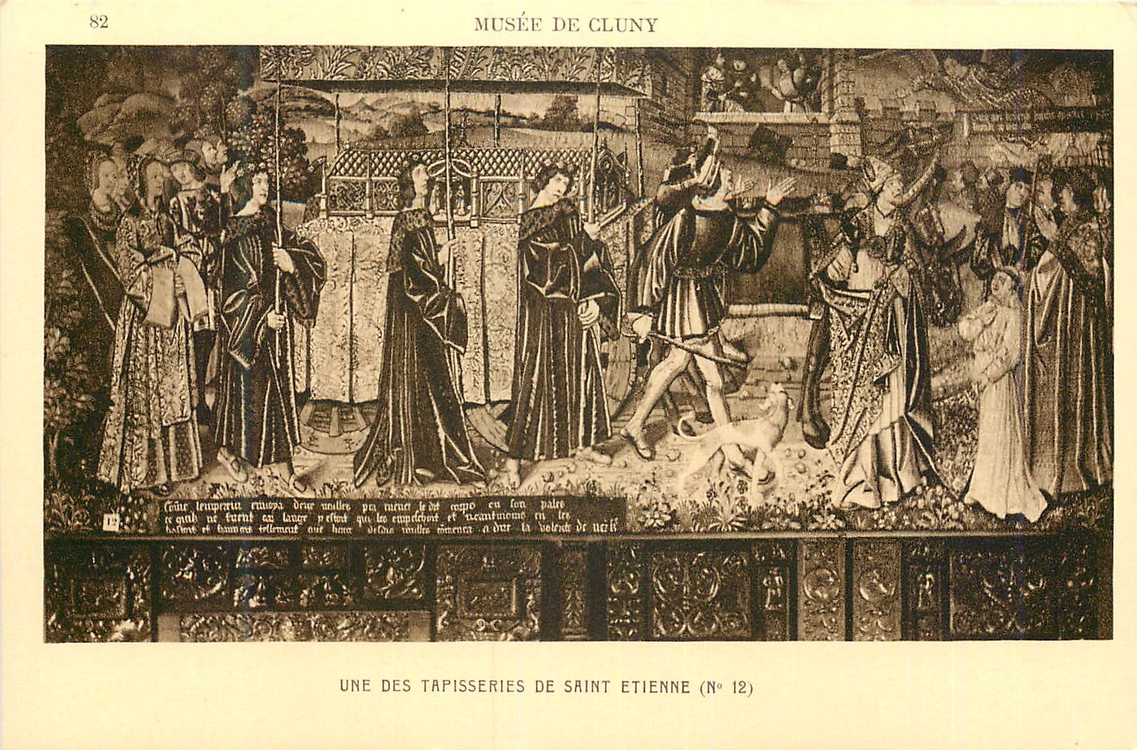 CPA Musee de Cluny Une des Tapisserie de Saint Etienne