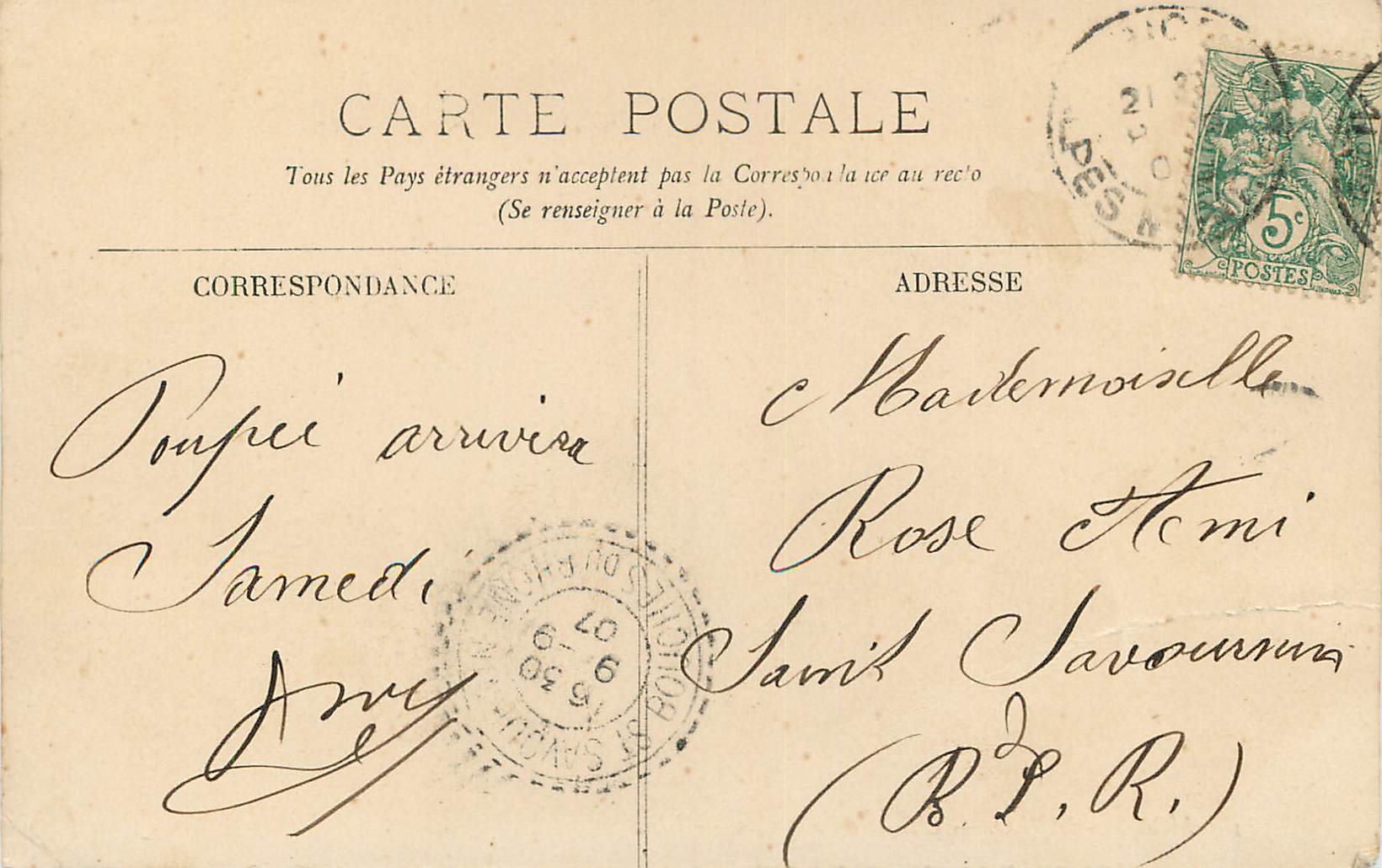 CPA Monte Carlo L'Entree du Casino — Rückseite