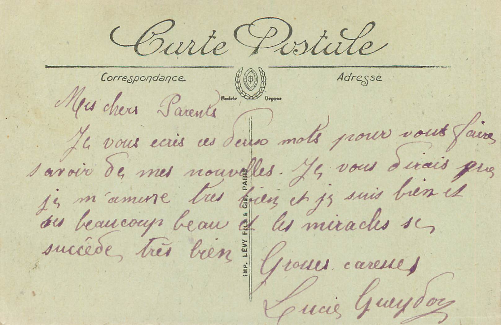 CPA Lourdes La Basilique — Verso