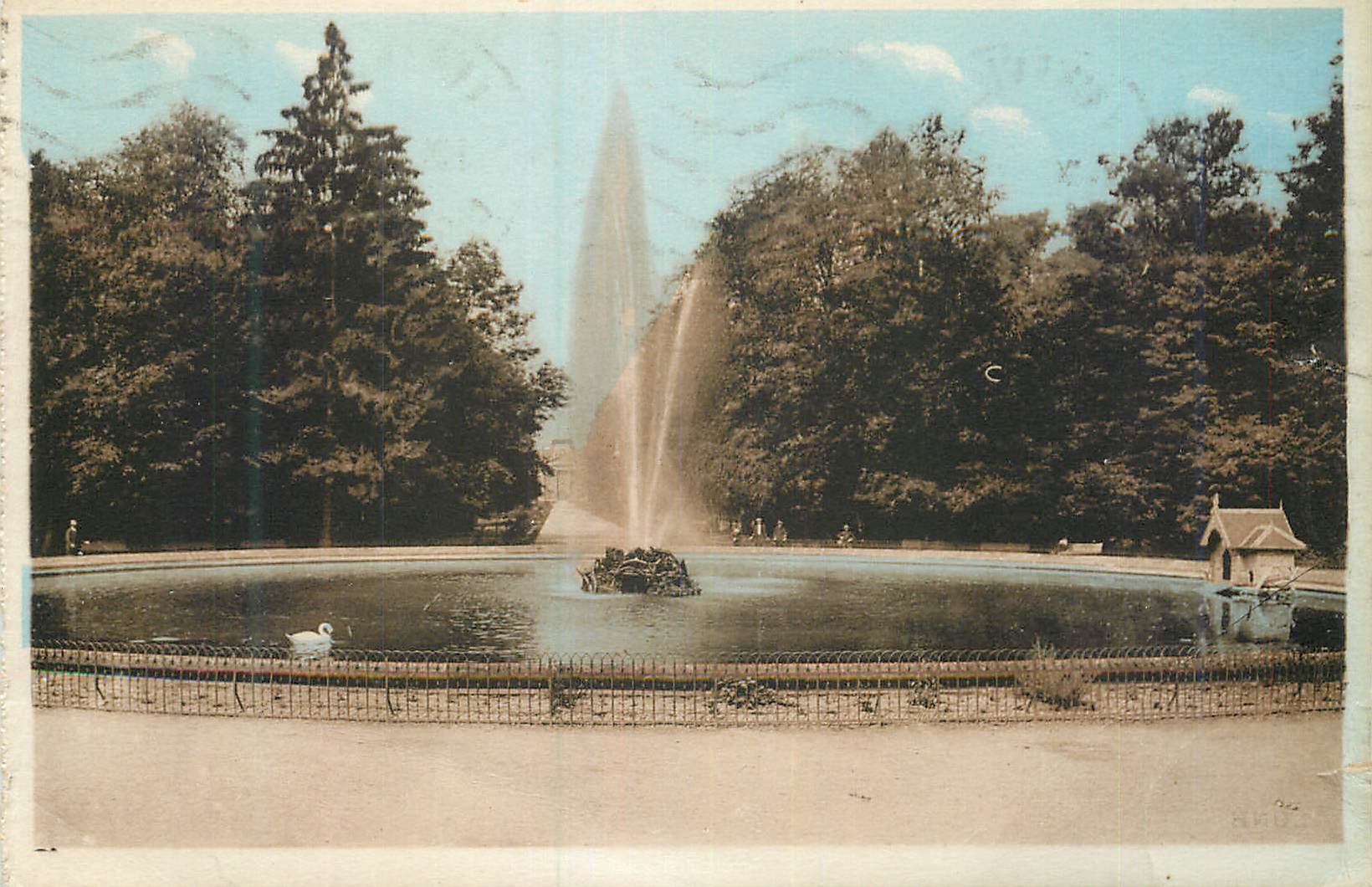 CPA Luneville Les Bosquets Le Jet d'Eau