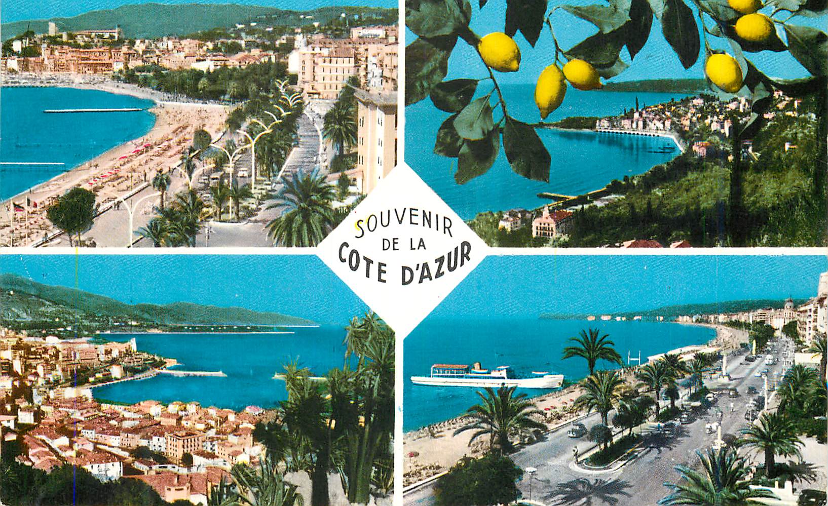 CPM Souvenir de la Cote d'Azur Cannes Principaute de Monaco Nice