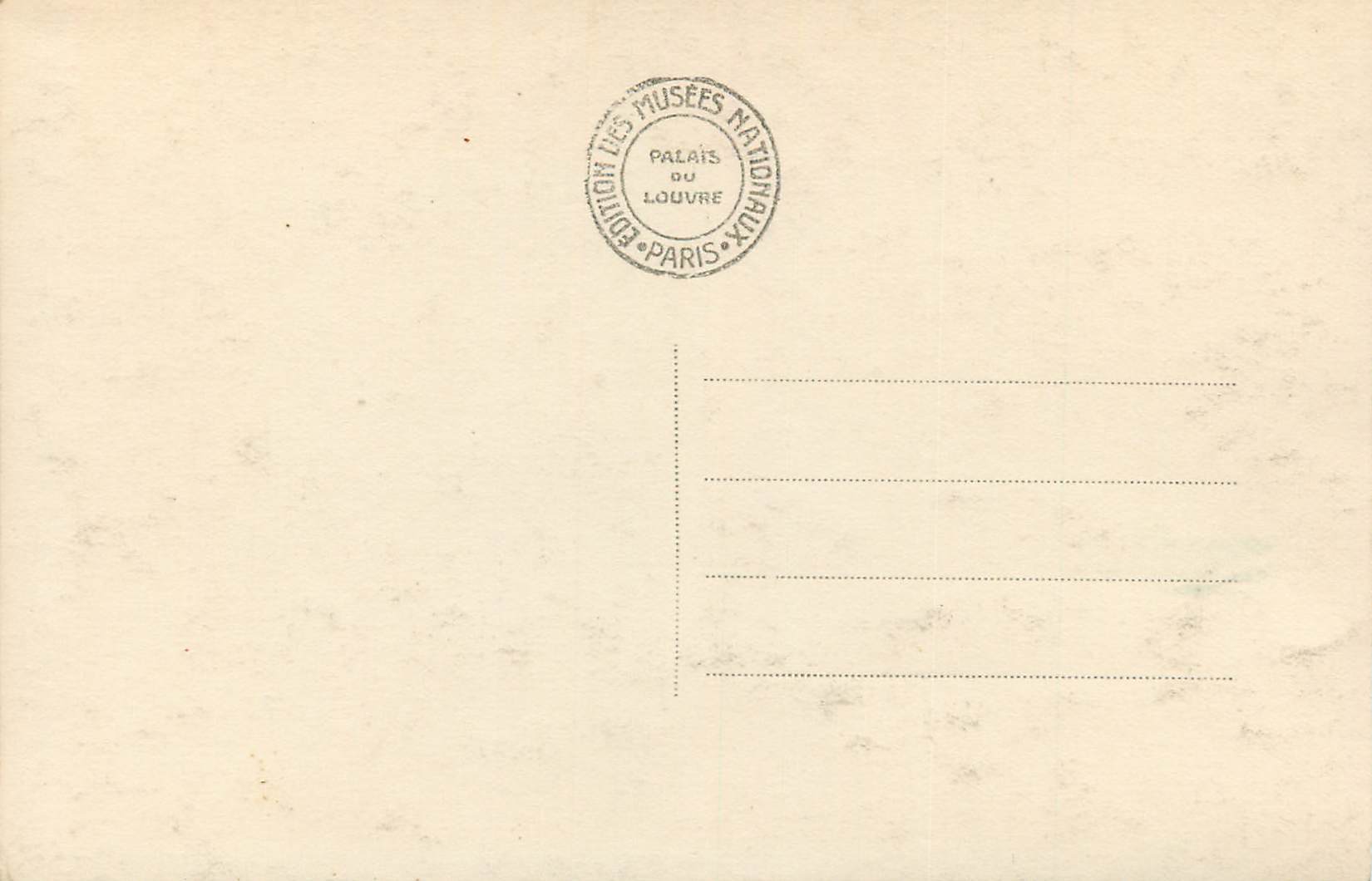 CPA Musee du Luxembourg Leon Drivier Buste de Mme X — Back