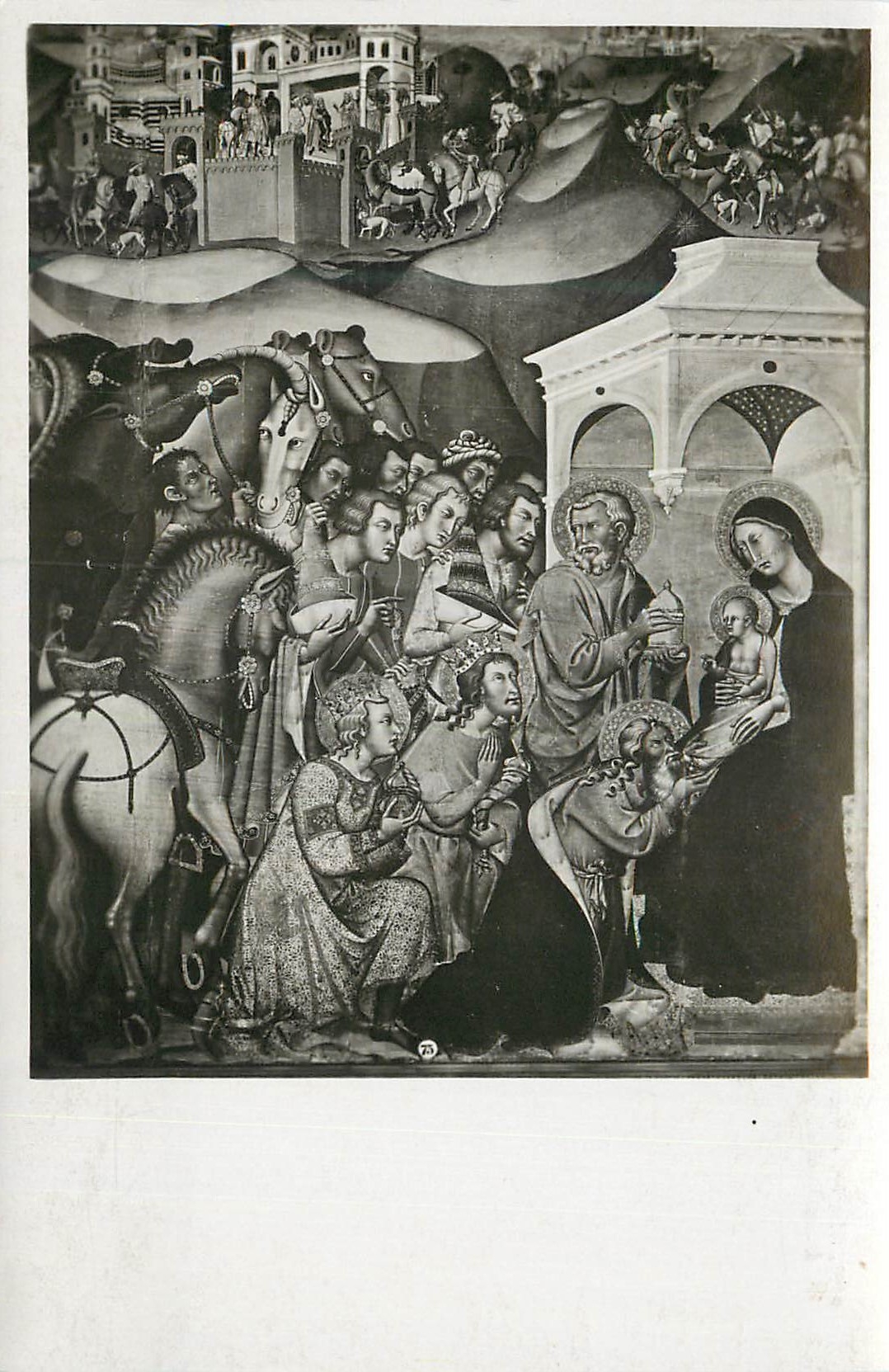 CPA Siena Accademia di Belle arti L'Adorazione dei Magi (Bartolo di M Fredi)
