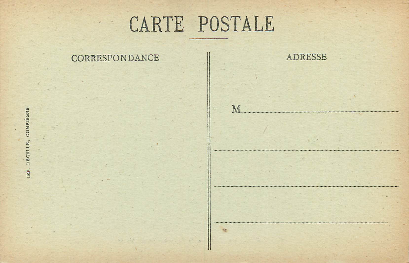 CPA Compiegne Interieur du Palais La Salle des Gardes — Rückseite