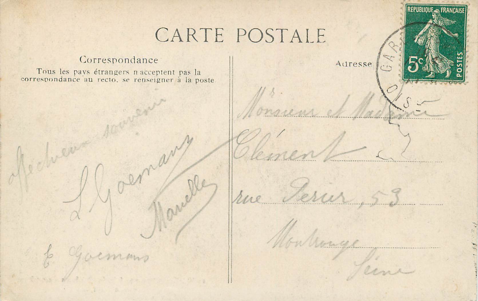 CPA Collection Speciale du Palais de Compiegne Revue Nocturne — Rückseite