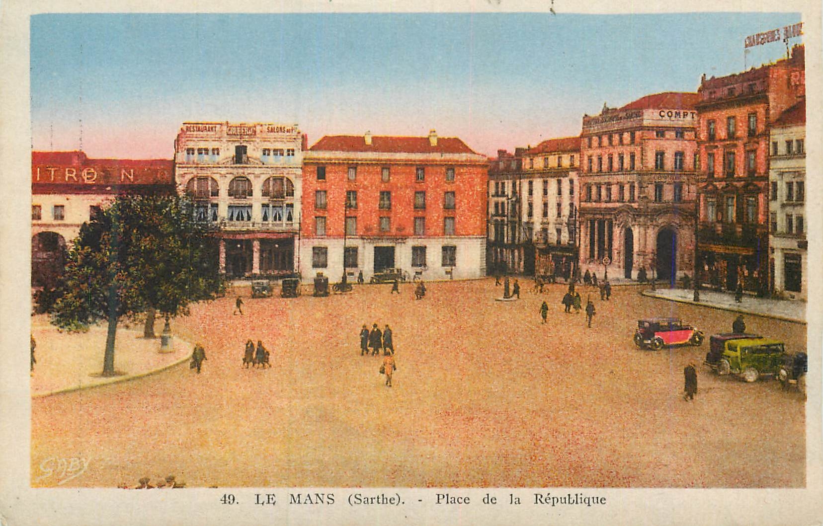 Le Mans (Sarthe) - Place de la République — éditeur Gaby, n°49