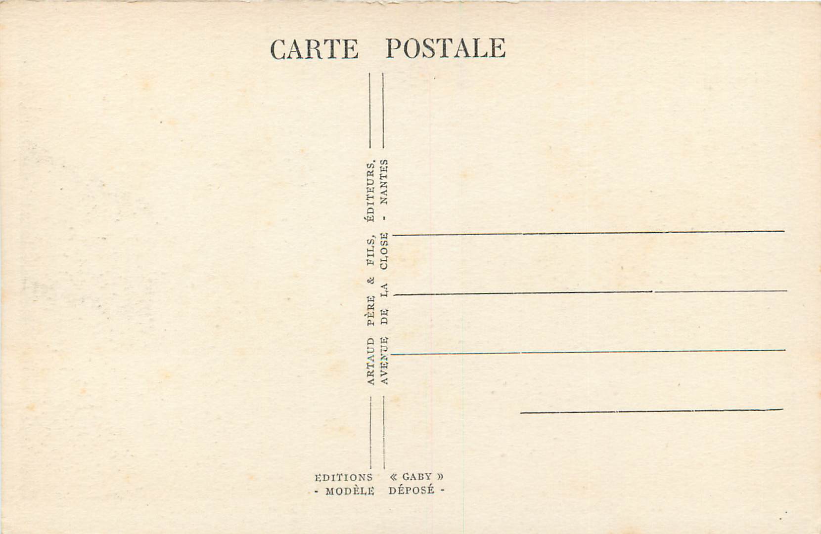 CPA Mans (Sarthe) La Cathedrale de Saint Julien et le Theatre — Rückseite