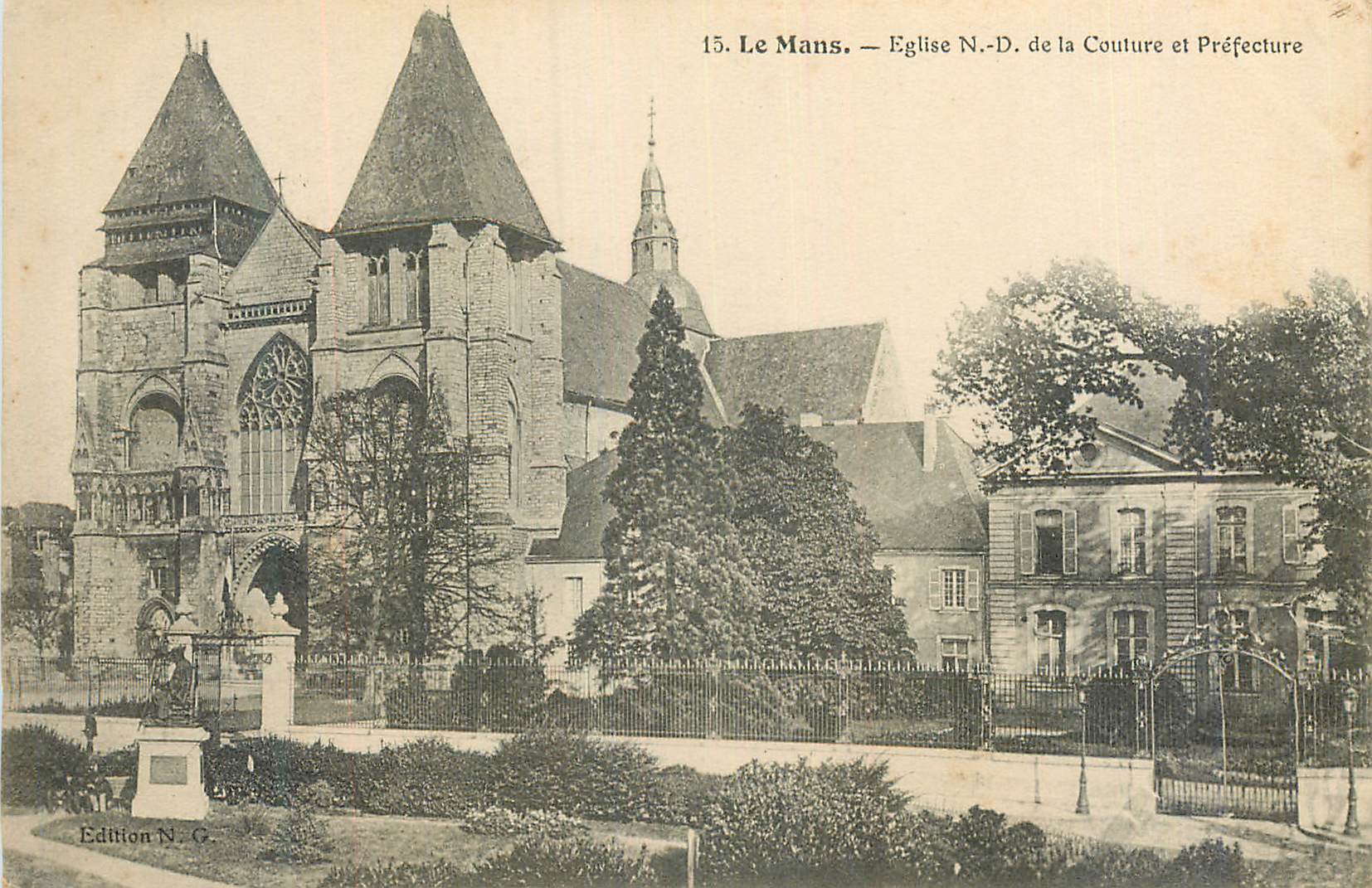 Le Mans — Église N.-D. de la Couture et Préfecture — Édition N.G.