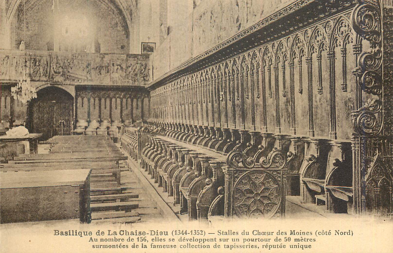 CPA Basilique de la Chaise Dieu (1344 1352) Choeur des Moines (Cote Nord)