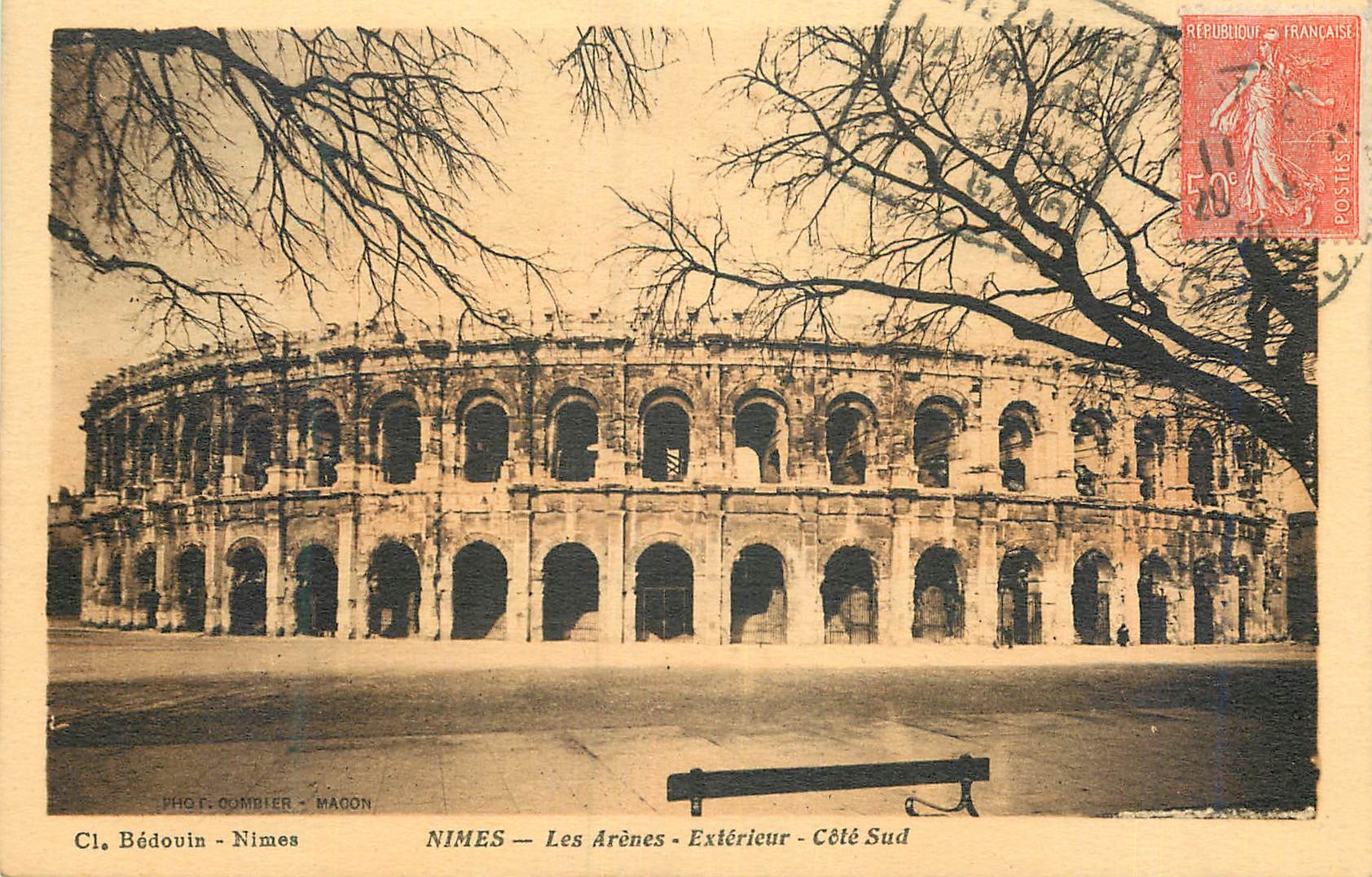 CPA Nimes Les Arenes Exterieur Cote Sud