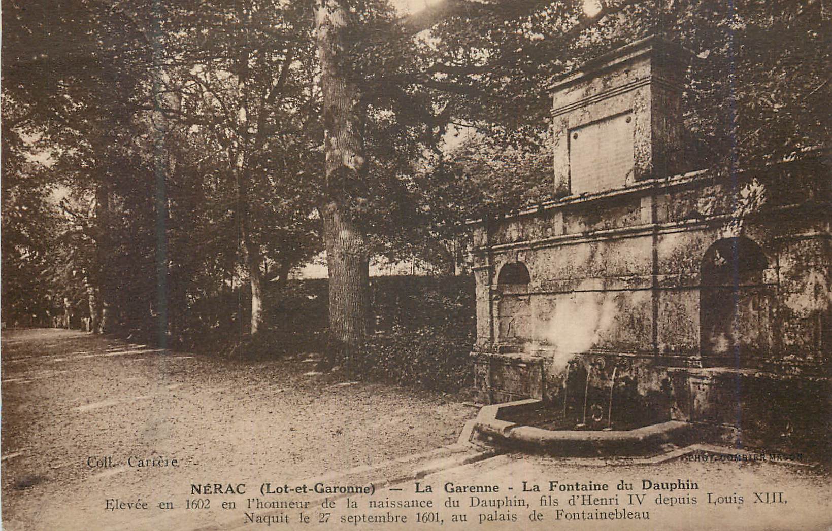 CPA Nerac (Lot et Garonne) La Garenne La Fontaine du Dauphin