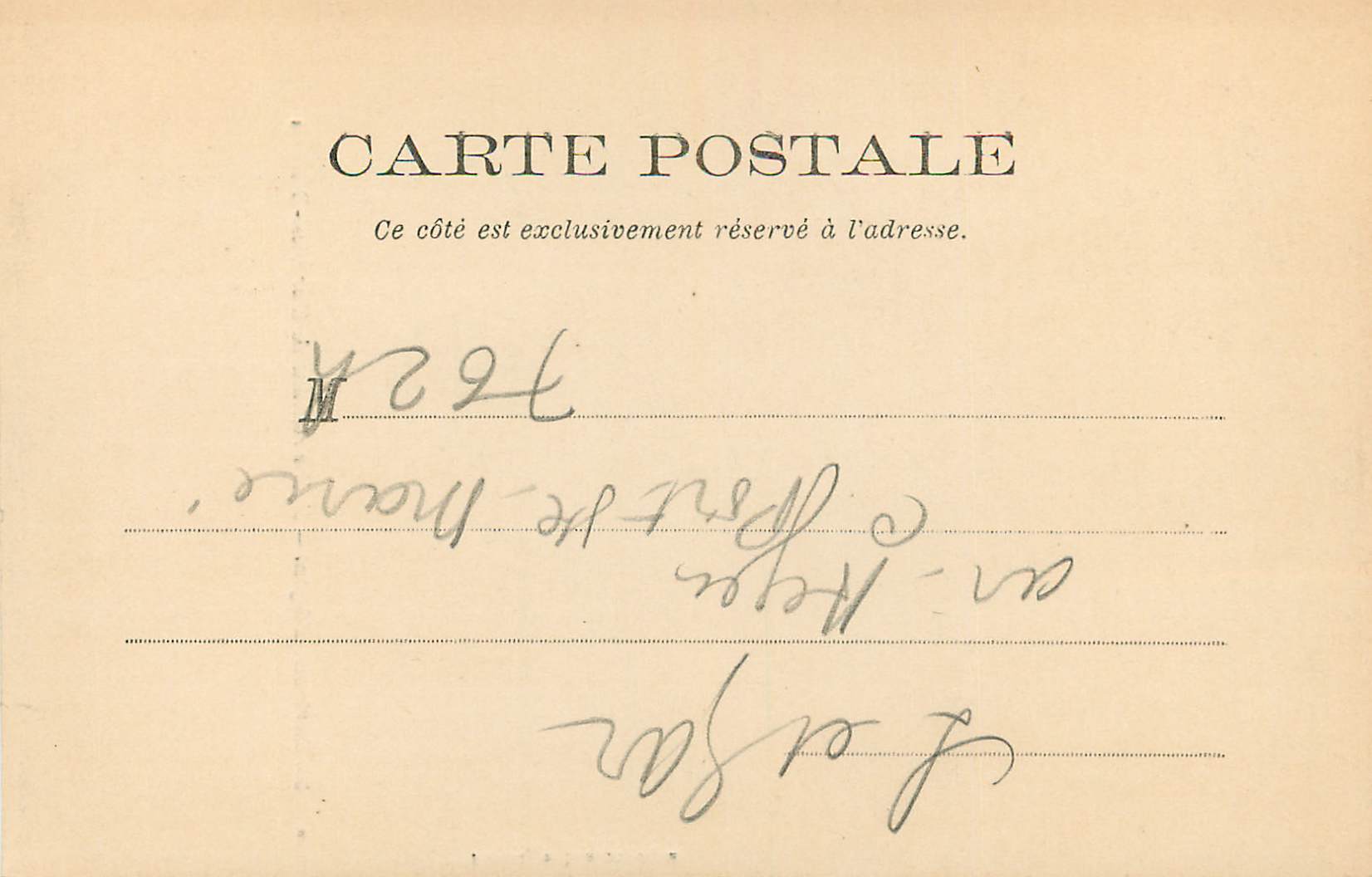 CPA Environs d'Agen Eglise Romaine de Clermont Dessous (carte 1900) — Back