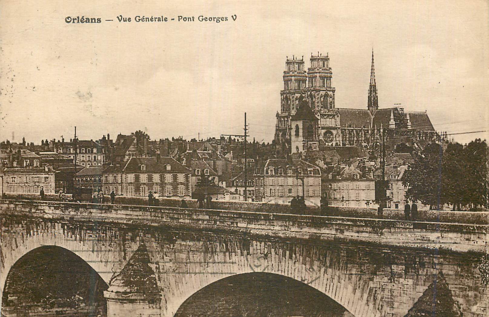 CPA Orleans Vue Generale Pont Georges V