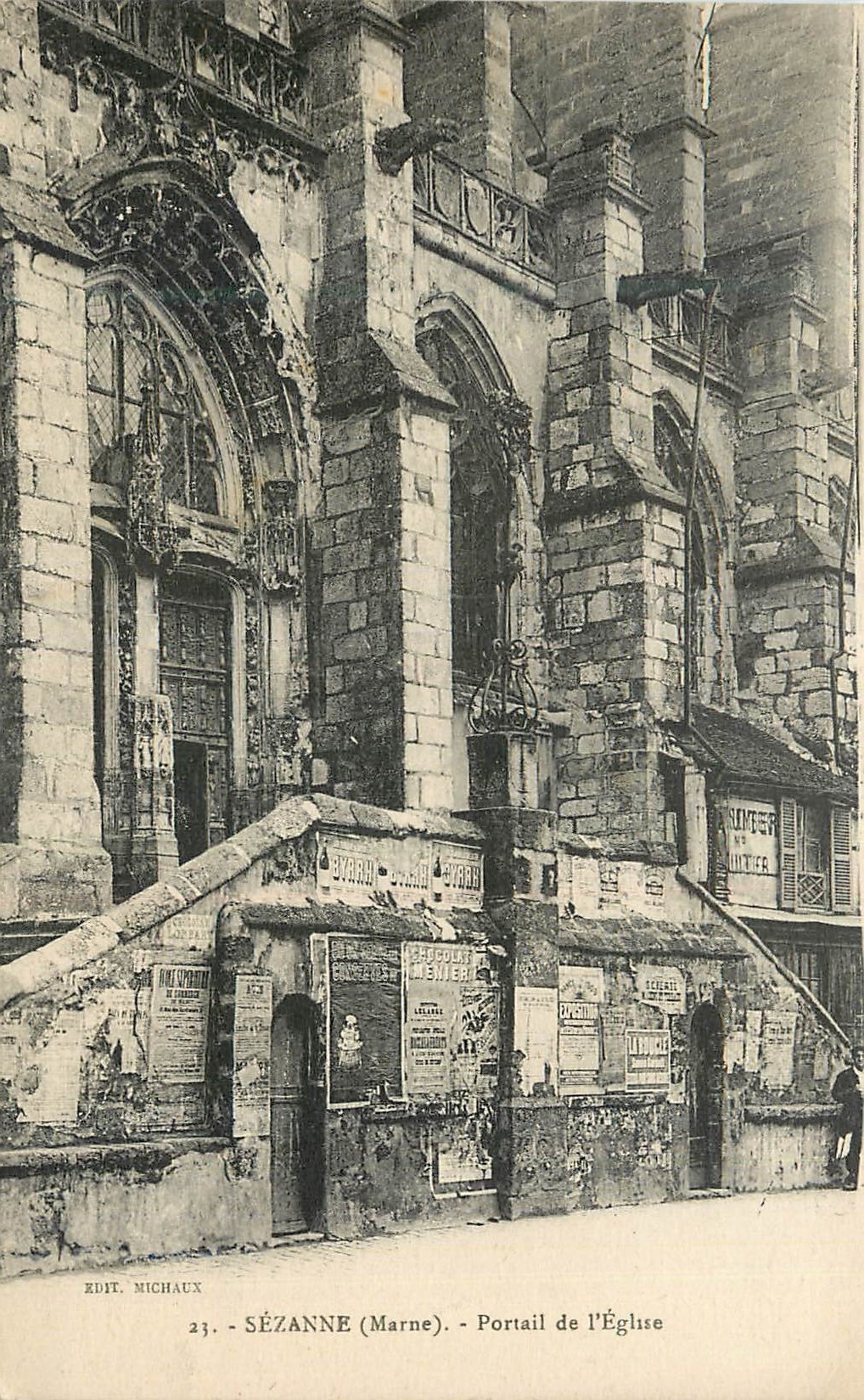 CPA Sezanne(Marne) Portail de l'Eglise