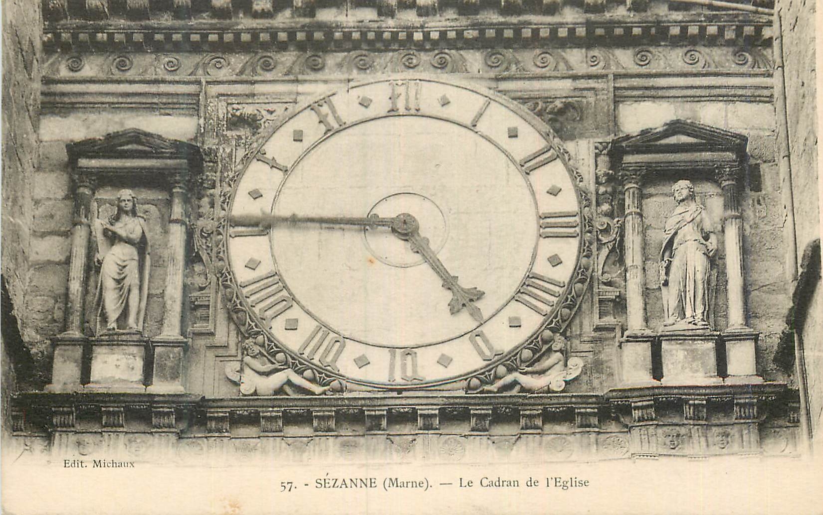 CPA Sezanne(Marne) Le Cadran de L'Eglise
