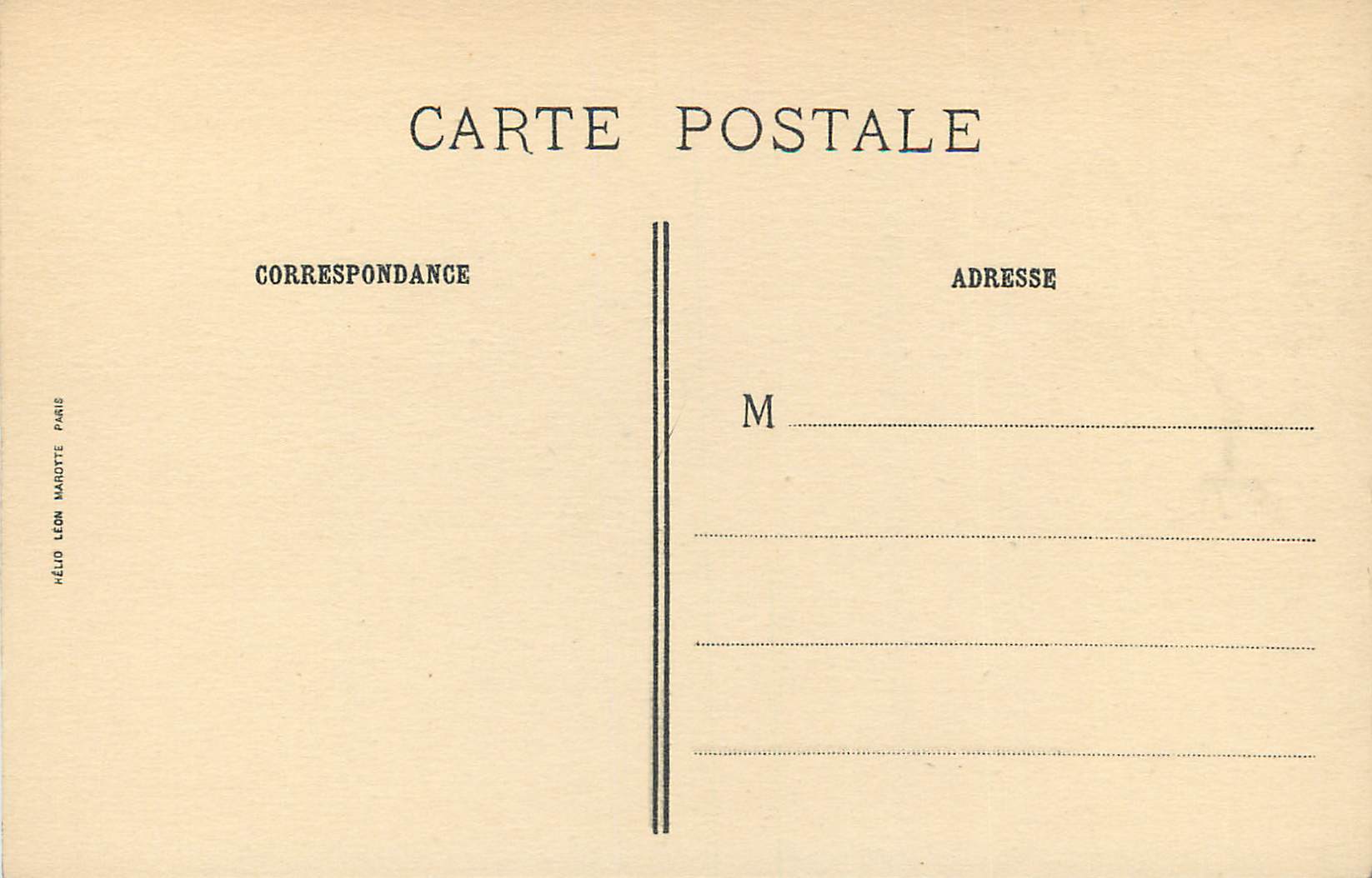 CPA Institut de France Abbaye de Chaalis Le Desert Cabane de Jean Jacques Rousseau — Rückseite