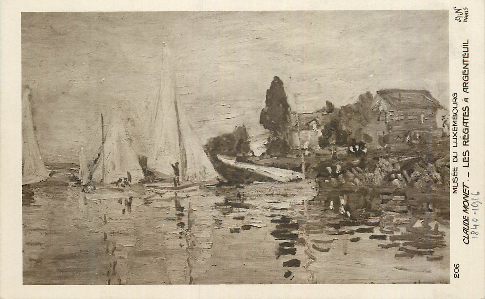 CPA Musee du Luxembourg Claude Monet Les Regates a Argenteuil