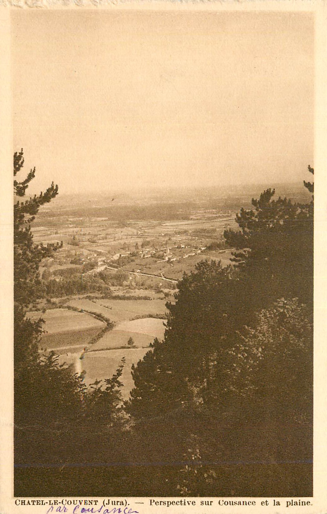 CPA Chatel Le Couvent (Jura) Parspective sur Cousance et la Plaine