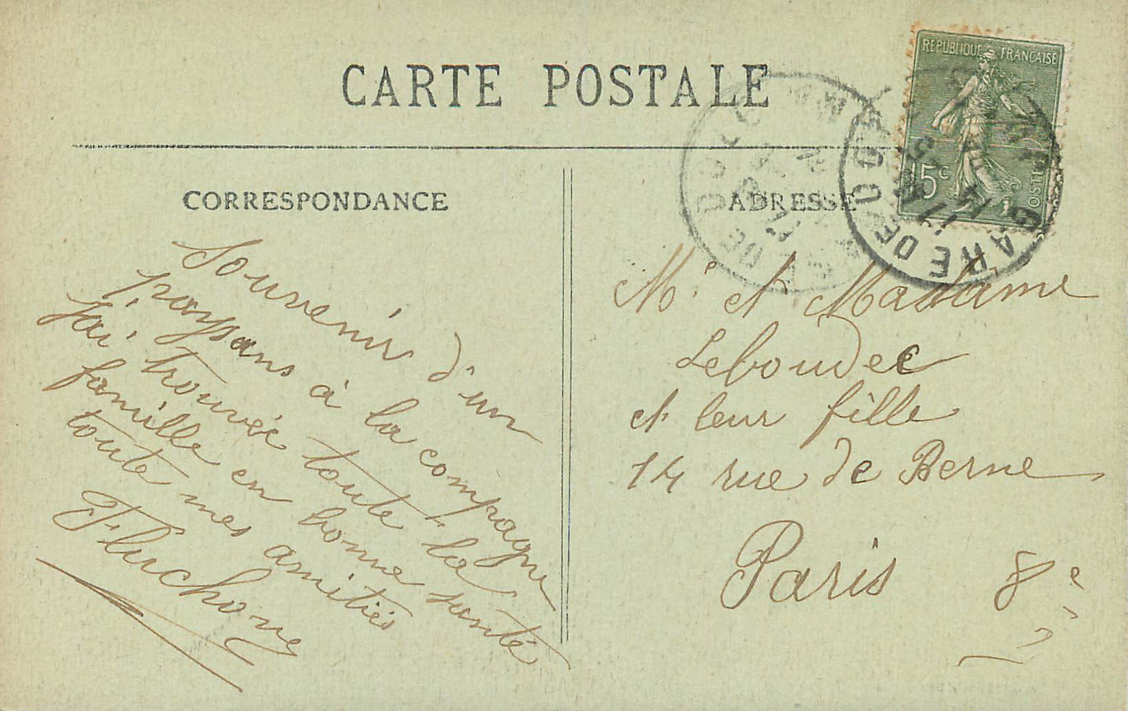 CPA Dole (Jura) La Prise d'Eau — Back