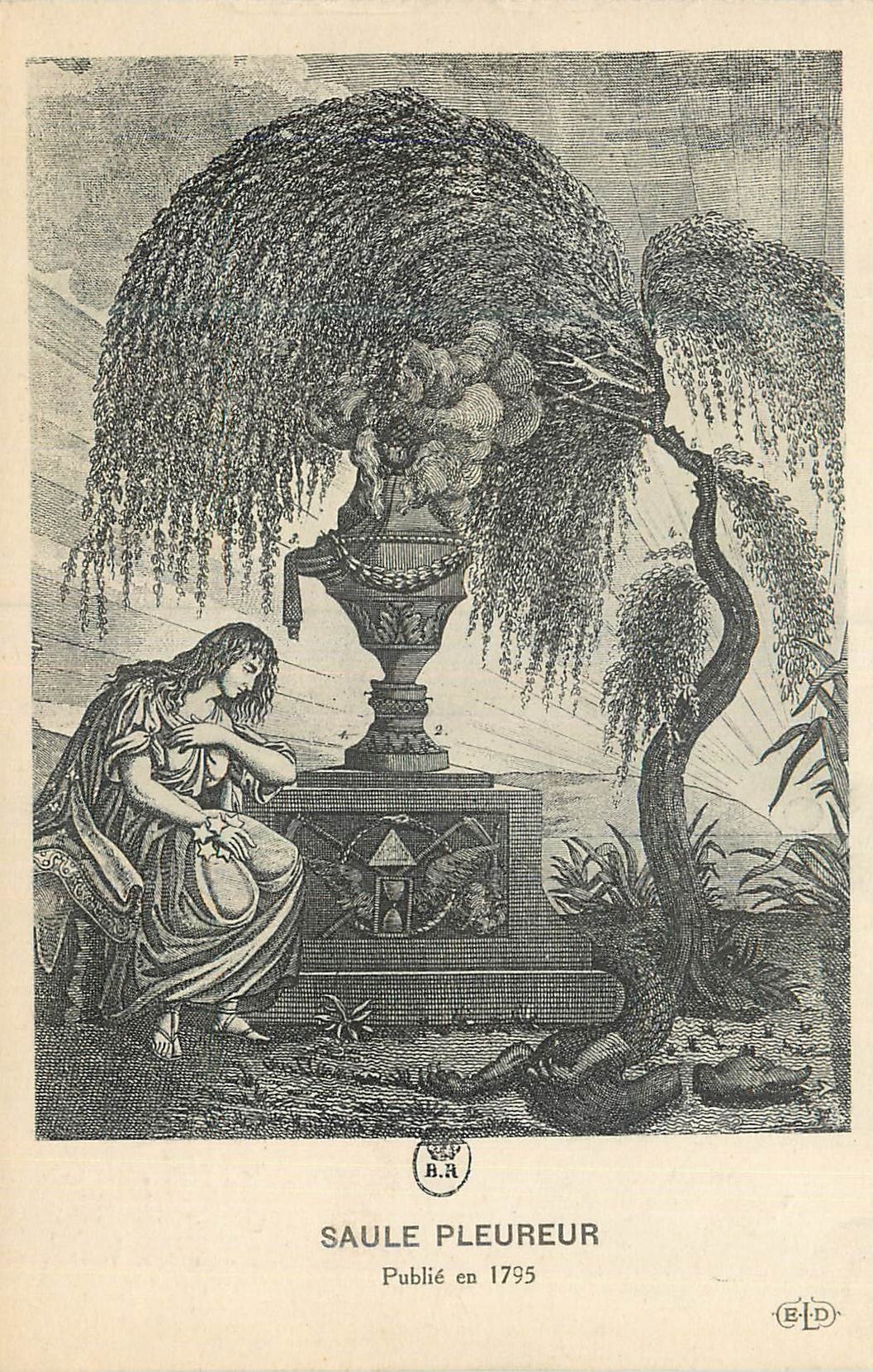 CPA Saule Fleureur Publie en 1795
