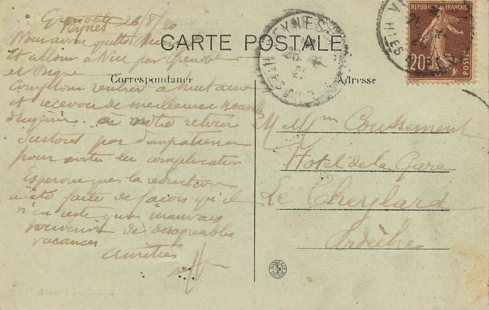 Grenoble — Pont de la Porte de France et le Fort Rabot — C. Baffert, Grenoble — Rückseite