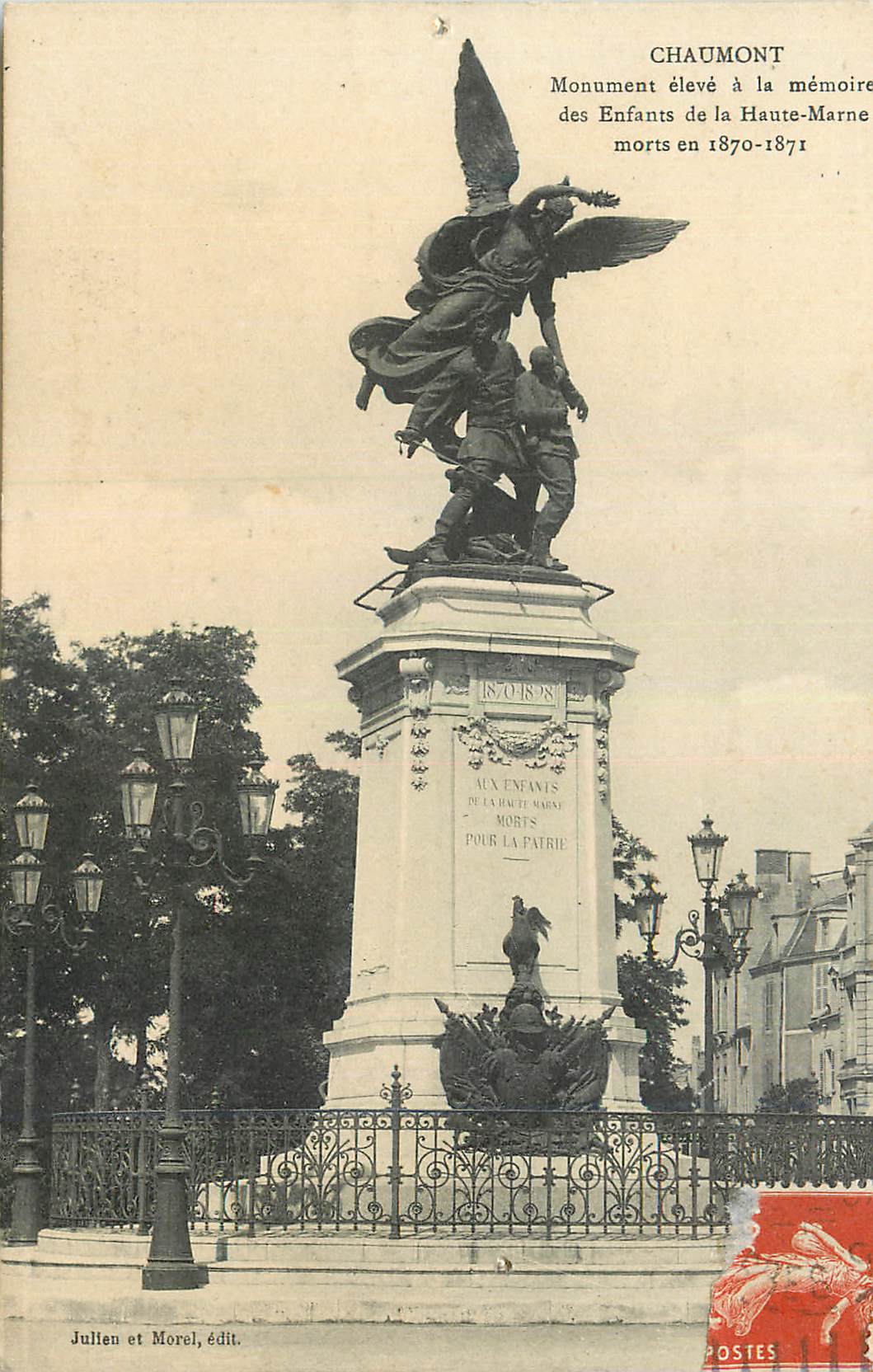 Chaumont — Monument aux enfants de la Haute-Marne morts en 1870-1871 — Julien et Morel, édit.