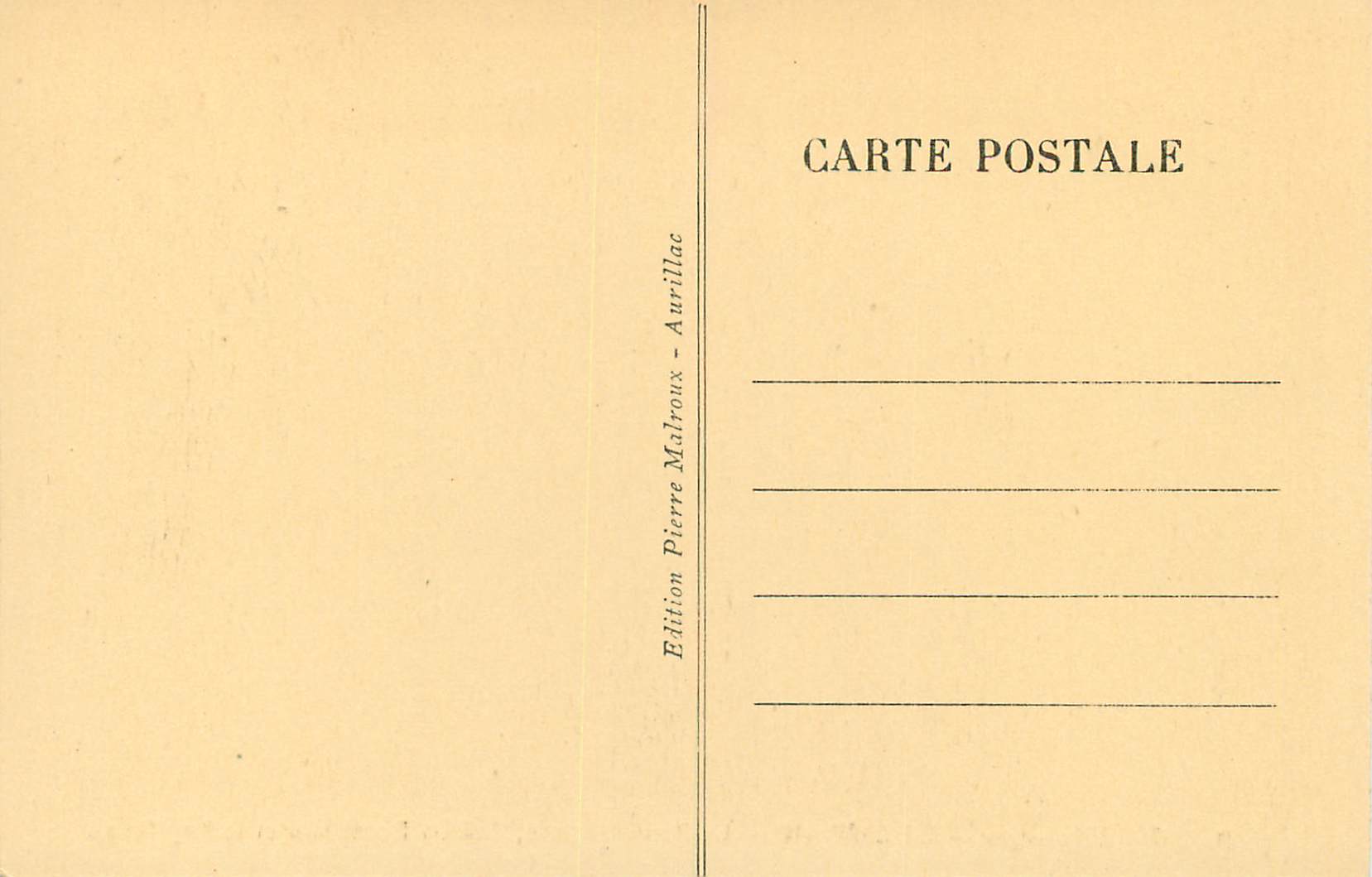 CPA L'Auvergne Le Lioran La Font Alagnon Col de Rombiere et le Puy Griou — Rückseite