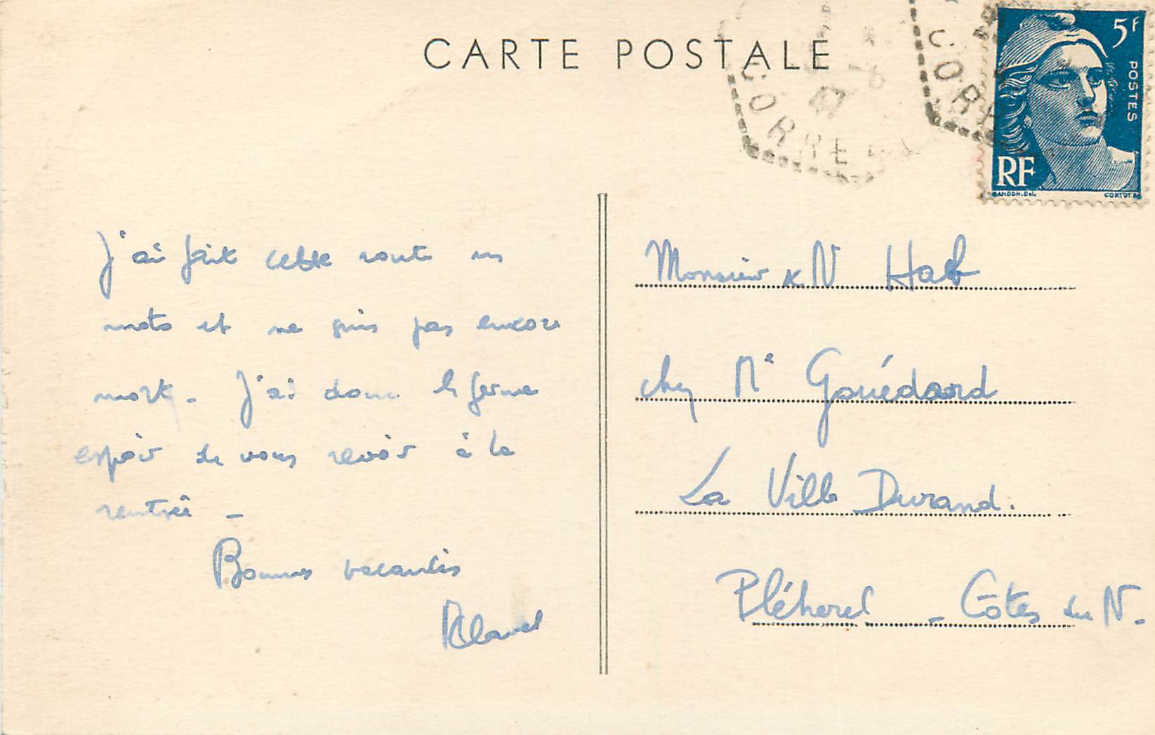 CPA Gorges de Cere Le Puy Griou vu du Lioran — Rückseite