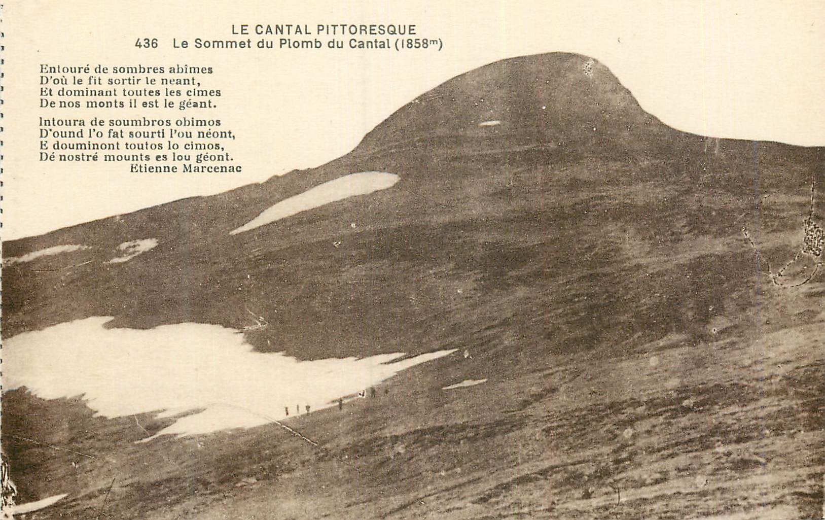 Le Cantal pittoresque — Le Sommet du Plomb du Cantal (1858m) — Édition B. Laborie, Aurillac