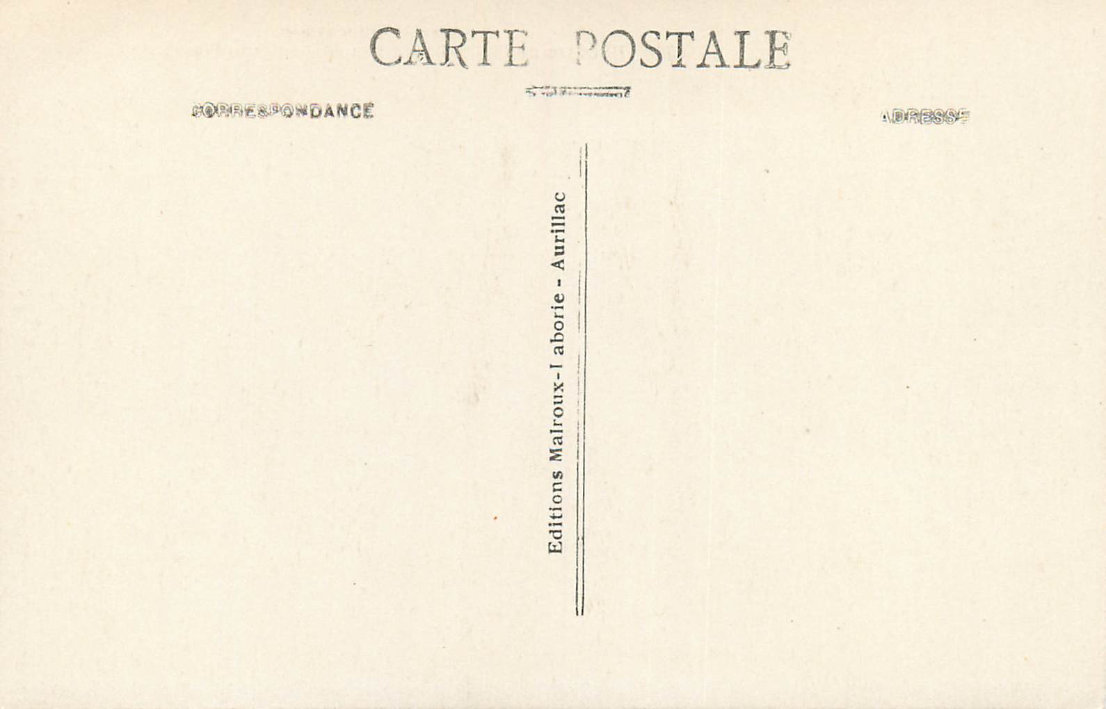CPA Le Cantal Pittoresque Rochers de Chamalleres a la Descente du Plomb du Cantal — Verso