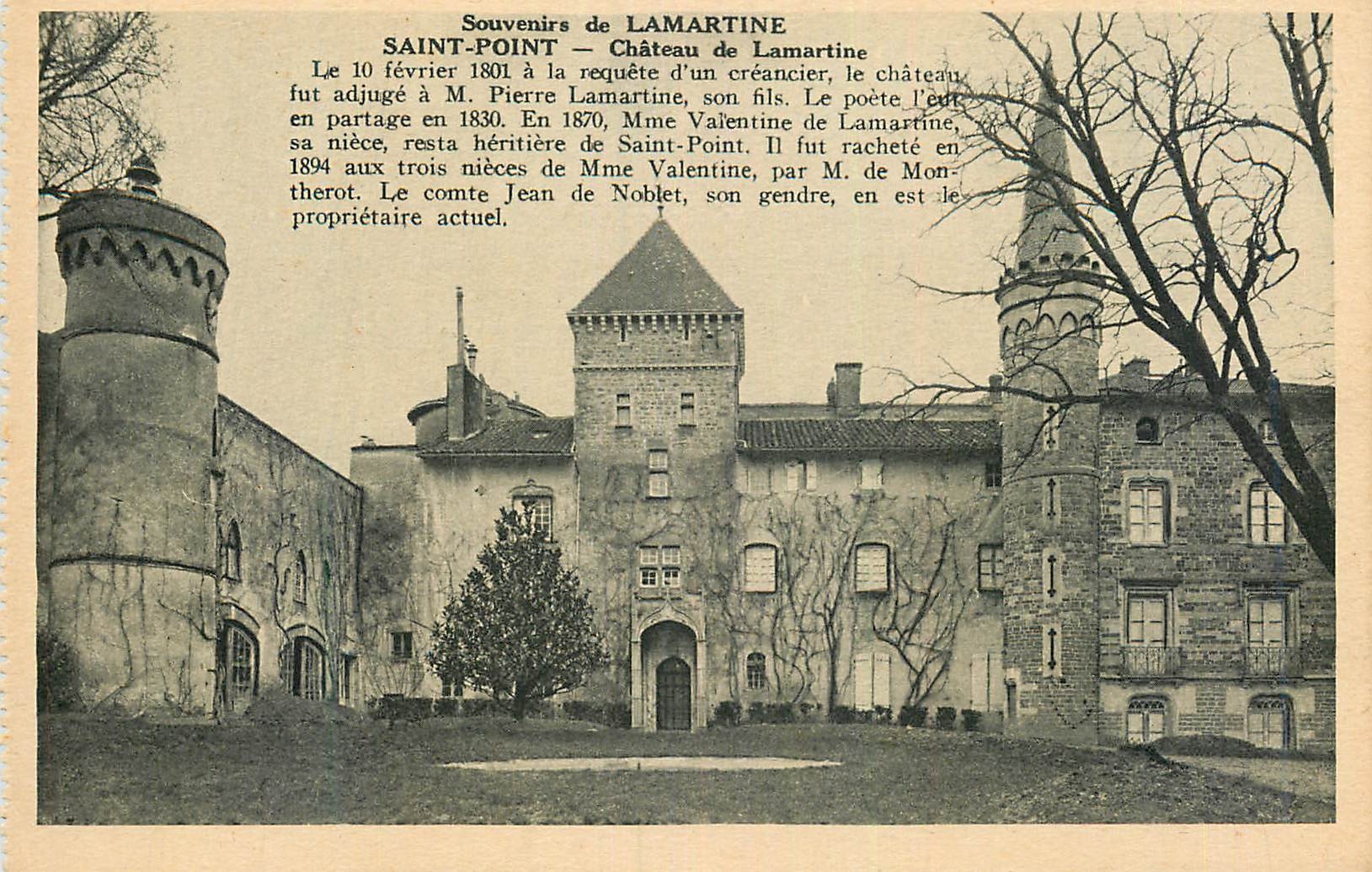 Saint-Point — Château de Lamartine — Souvenirs de Lamartine