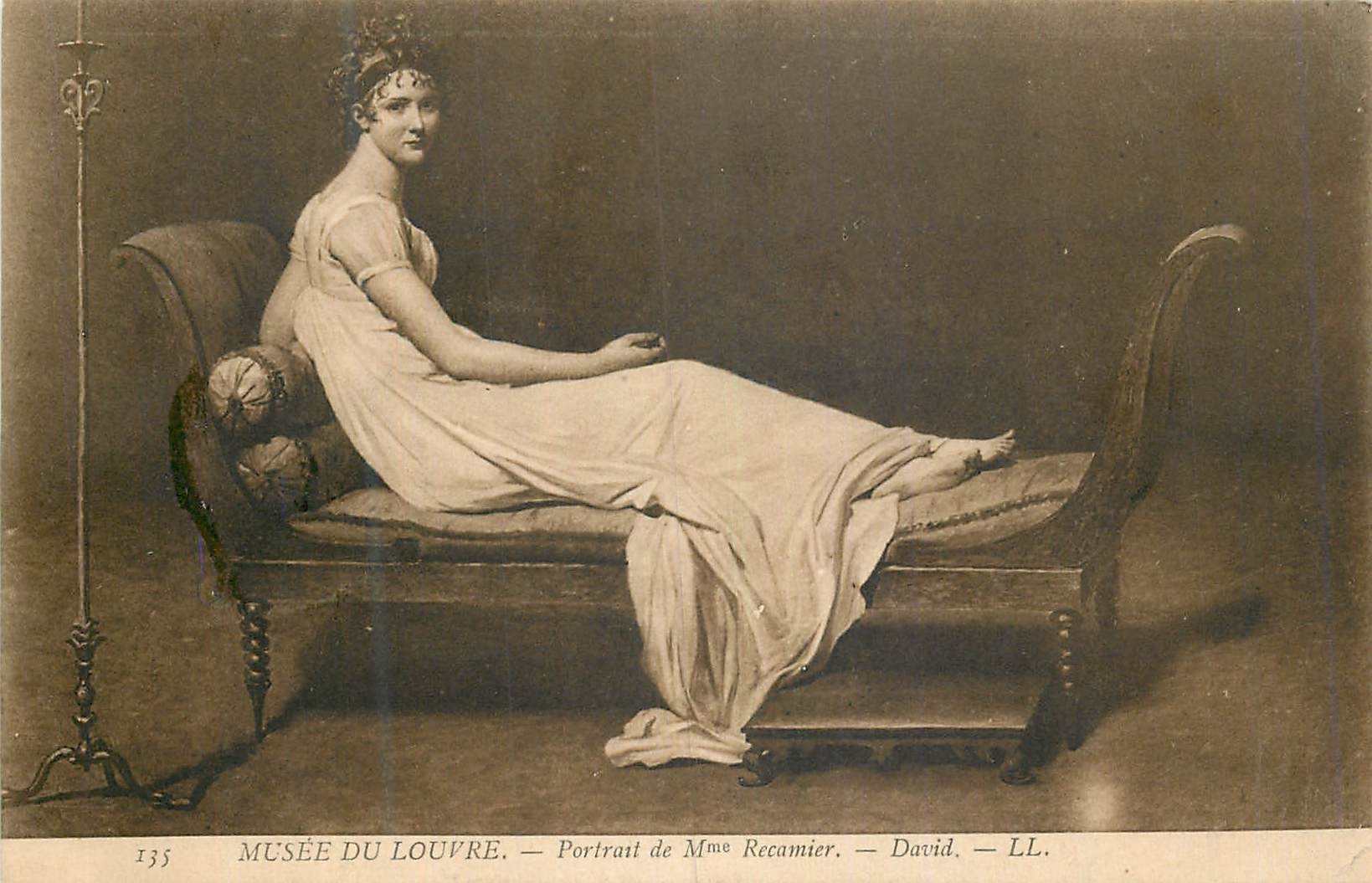 CPA Musee du Louvre Portrait de Mme Recamier