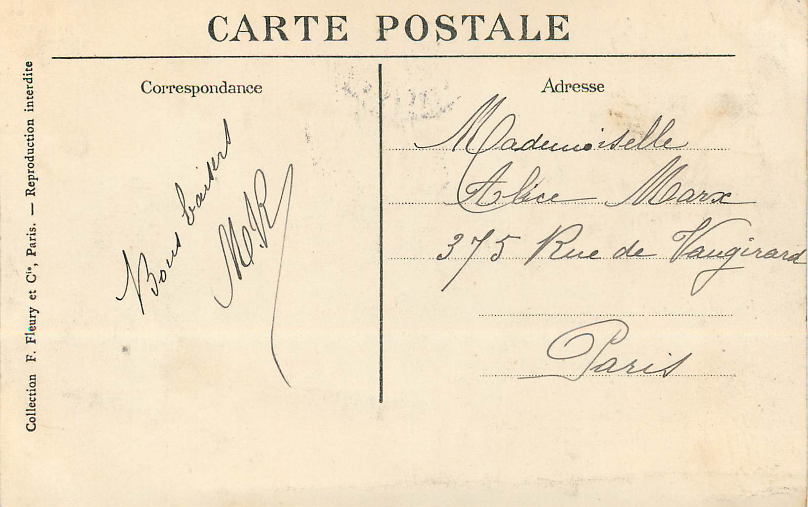 CPA Musee du Louvre la Joconde (Leonard de Vinci) Volee le 22 Aout 1911 — Rückseite