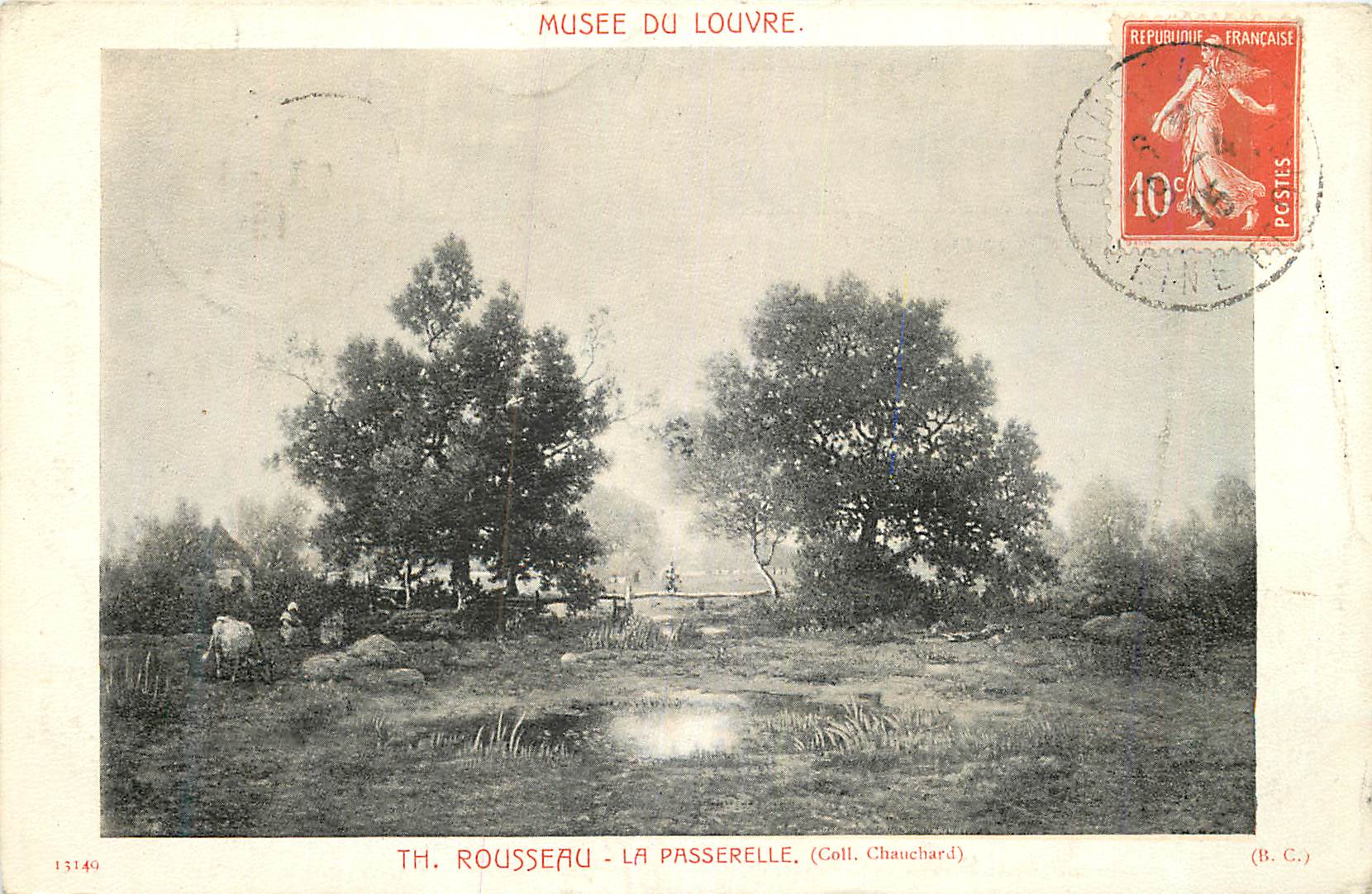 CPA Musee du Louvre Th Rousseau La Passerelle