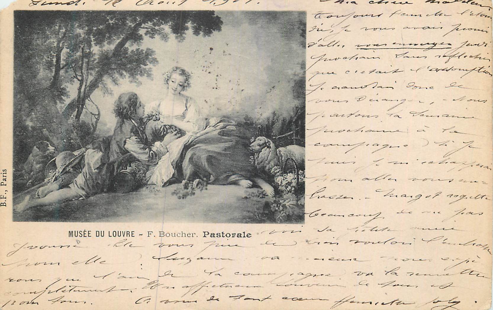 CPA Musee du Louvre F Boucher Pastorale