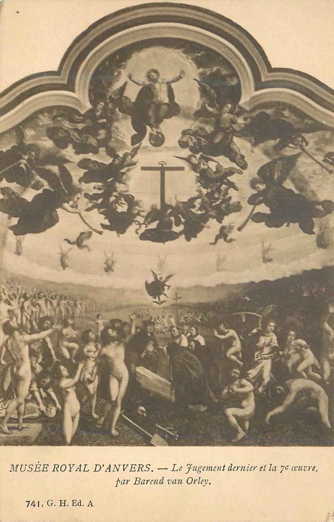 CPA Musee Royal d'Anvers Le Jugement Dernier et la 7e Oeuvre par Barend Van Orley