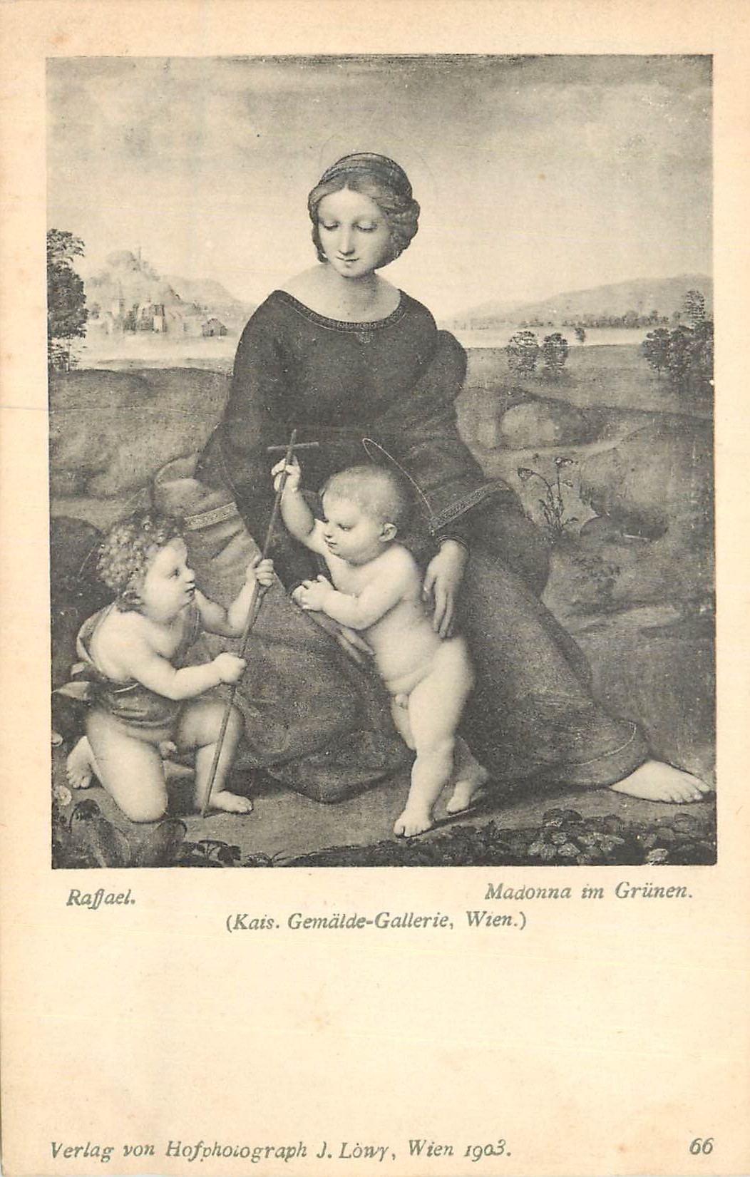 CPA Rafjael Madonna im Grunen (Kais Gemalde Gallerie Wien)