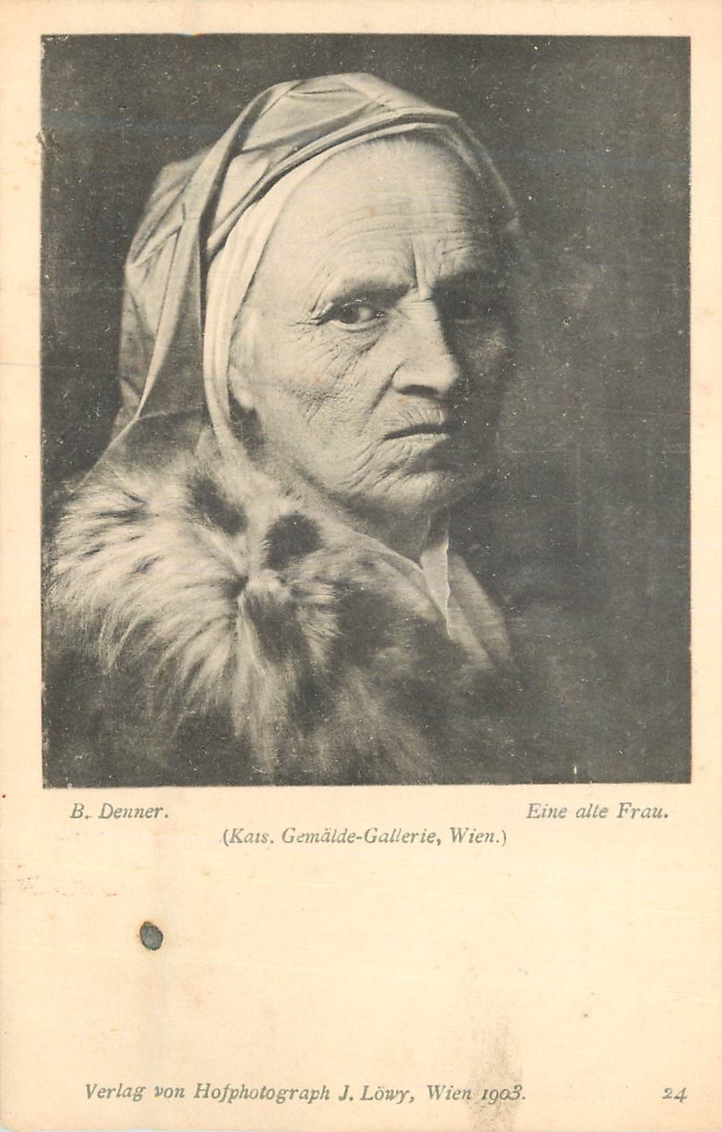 CPA B Denner Eine Alle Frau (Kais Gemalde Gallerie Wien)