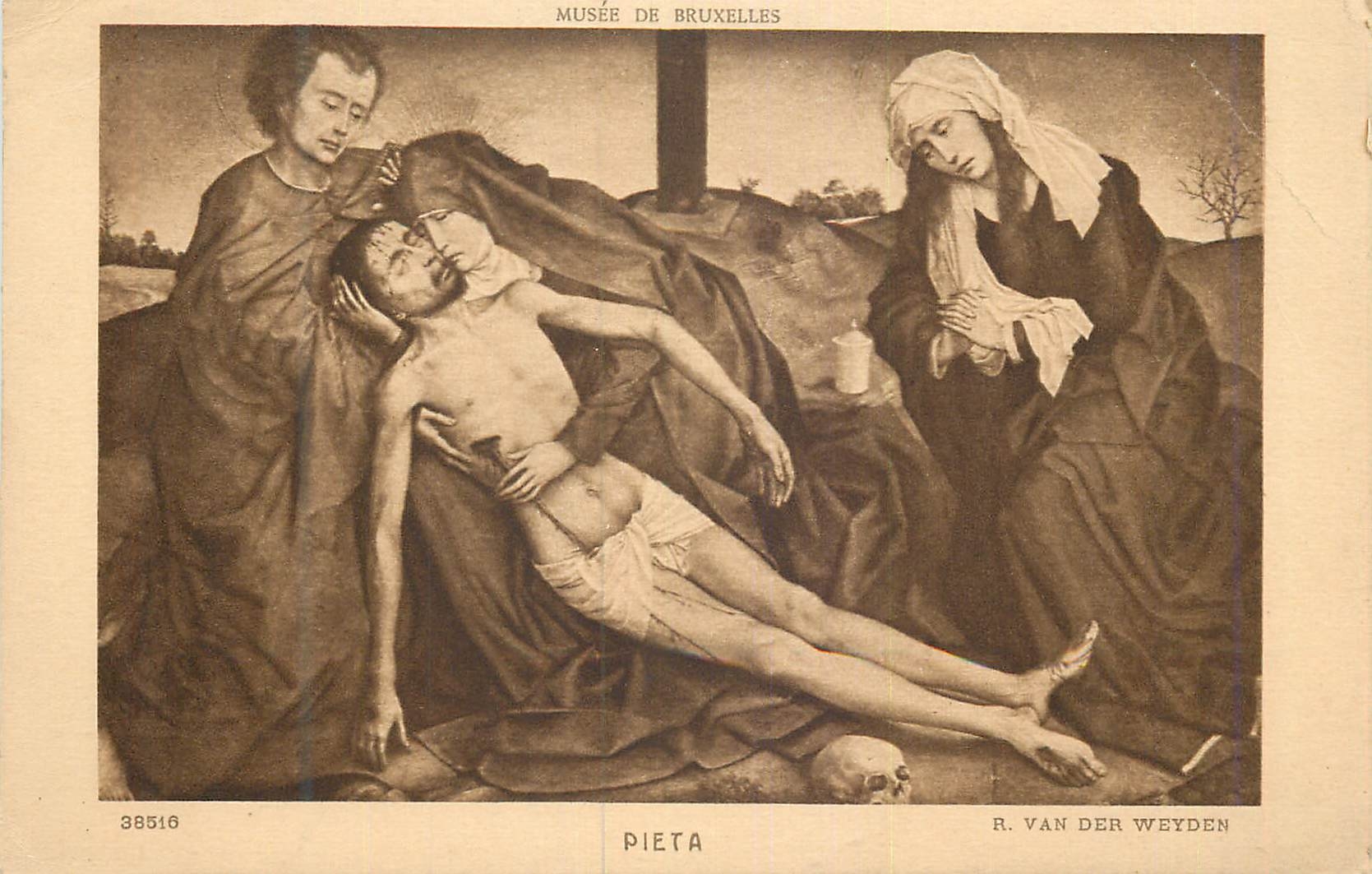 CPA Musee de Bruxelles Pieta R Van Der Weyden