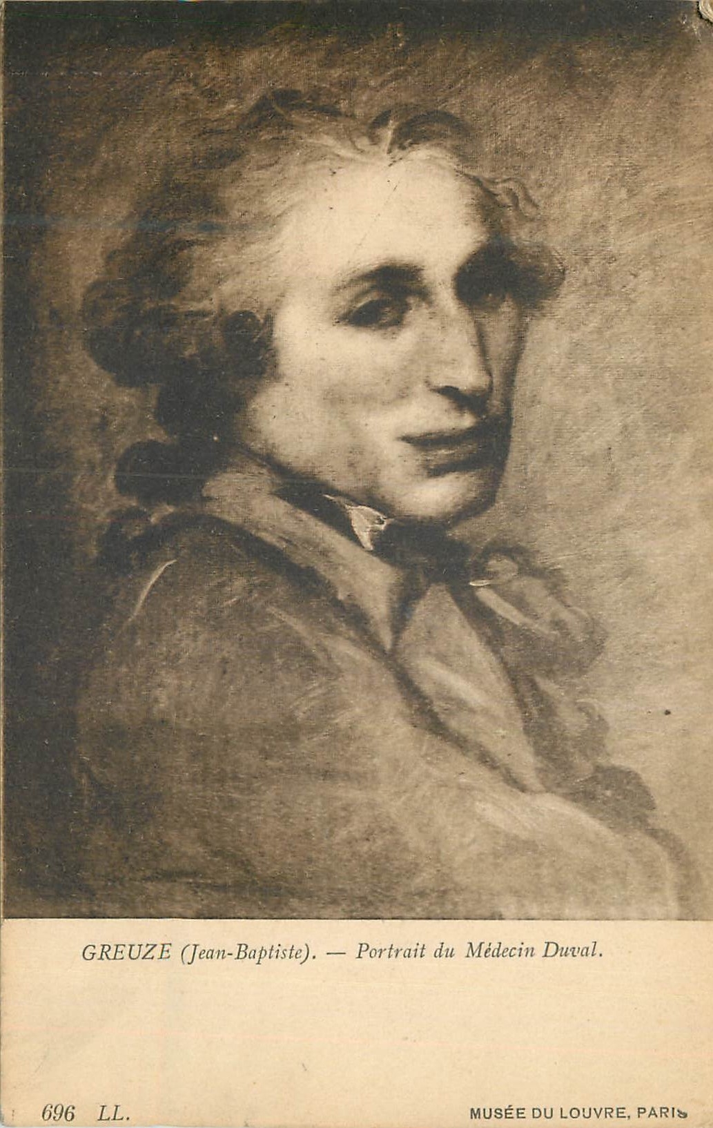 CPA Musee du Louvre Paris Greuze (Jean Baptiste) Portrait du Medecin Duval