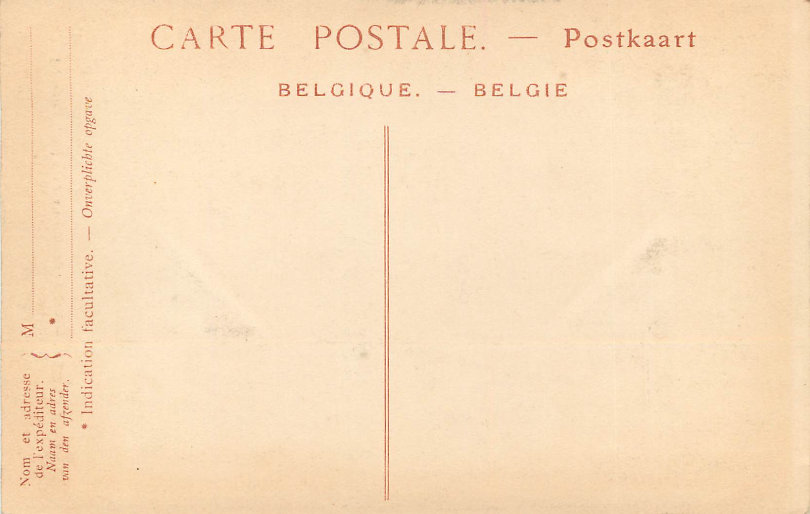 CPA Bruxelles Palais des Beaux Arts (Ecole Flamande) — Rückseite